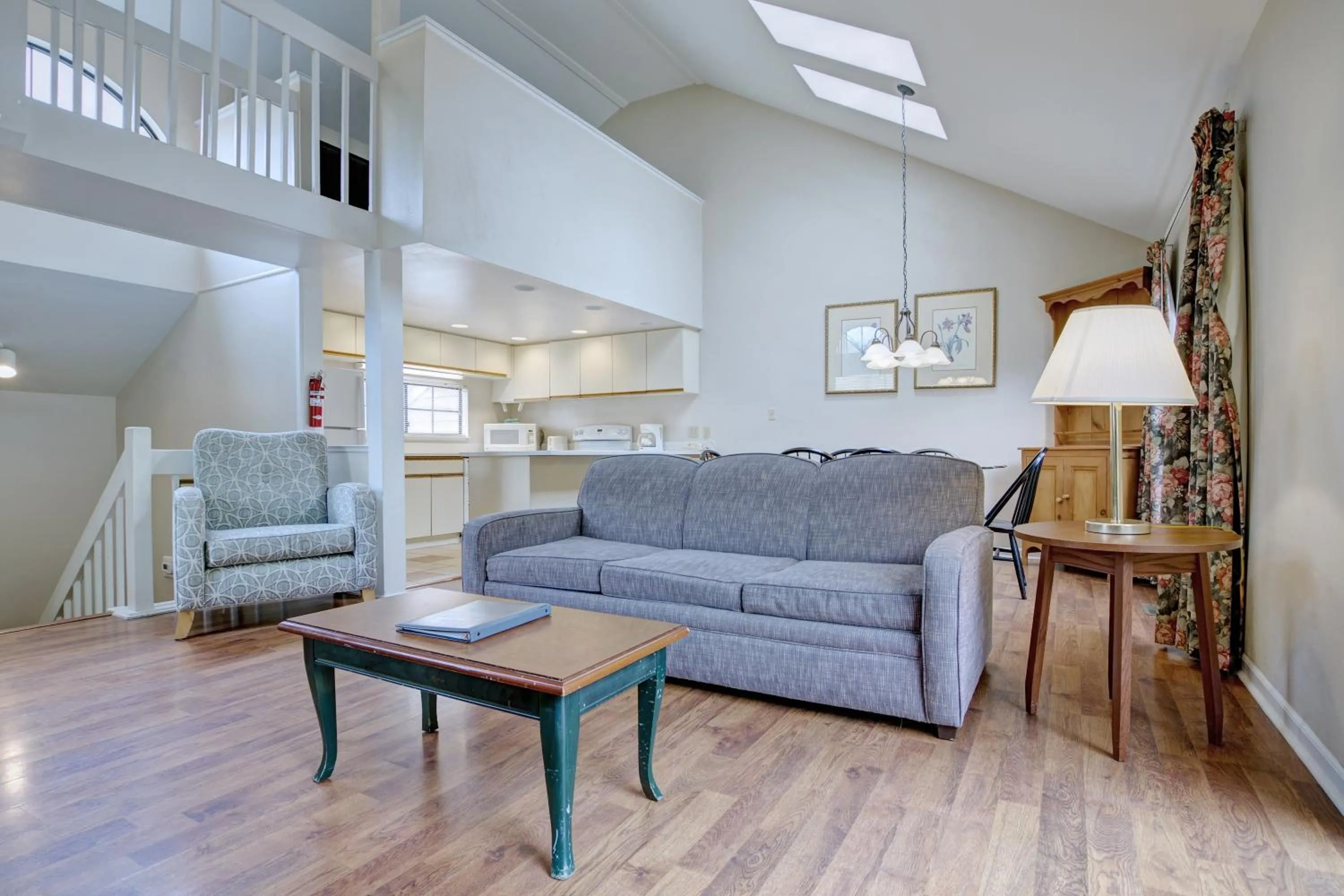 Living room in Pocono Mountain Villas by Exploria Resorts