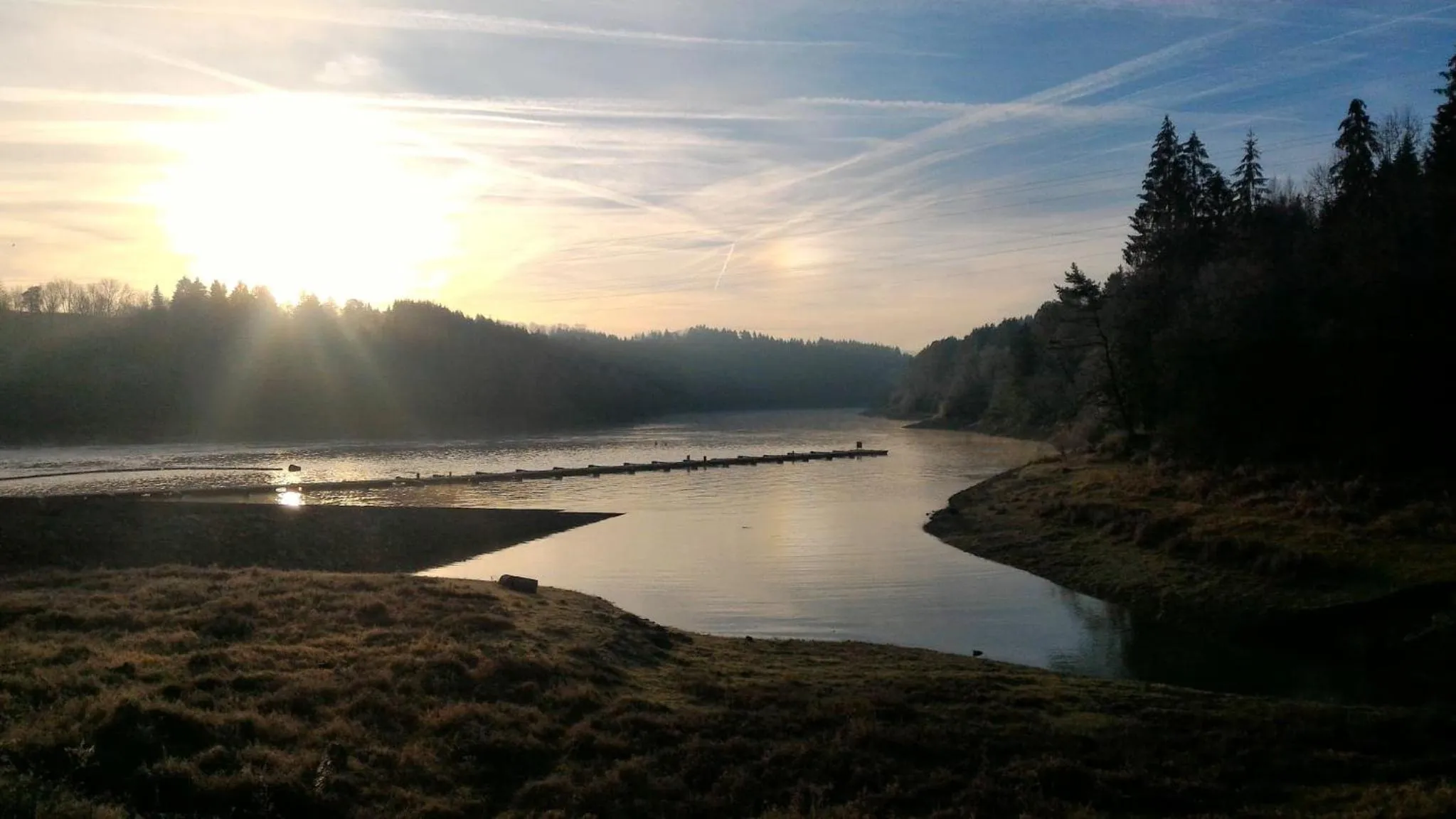 Natural landscape in La grande marmite du lac de Vouglans
