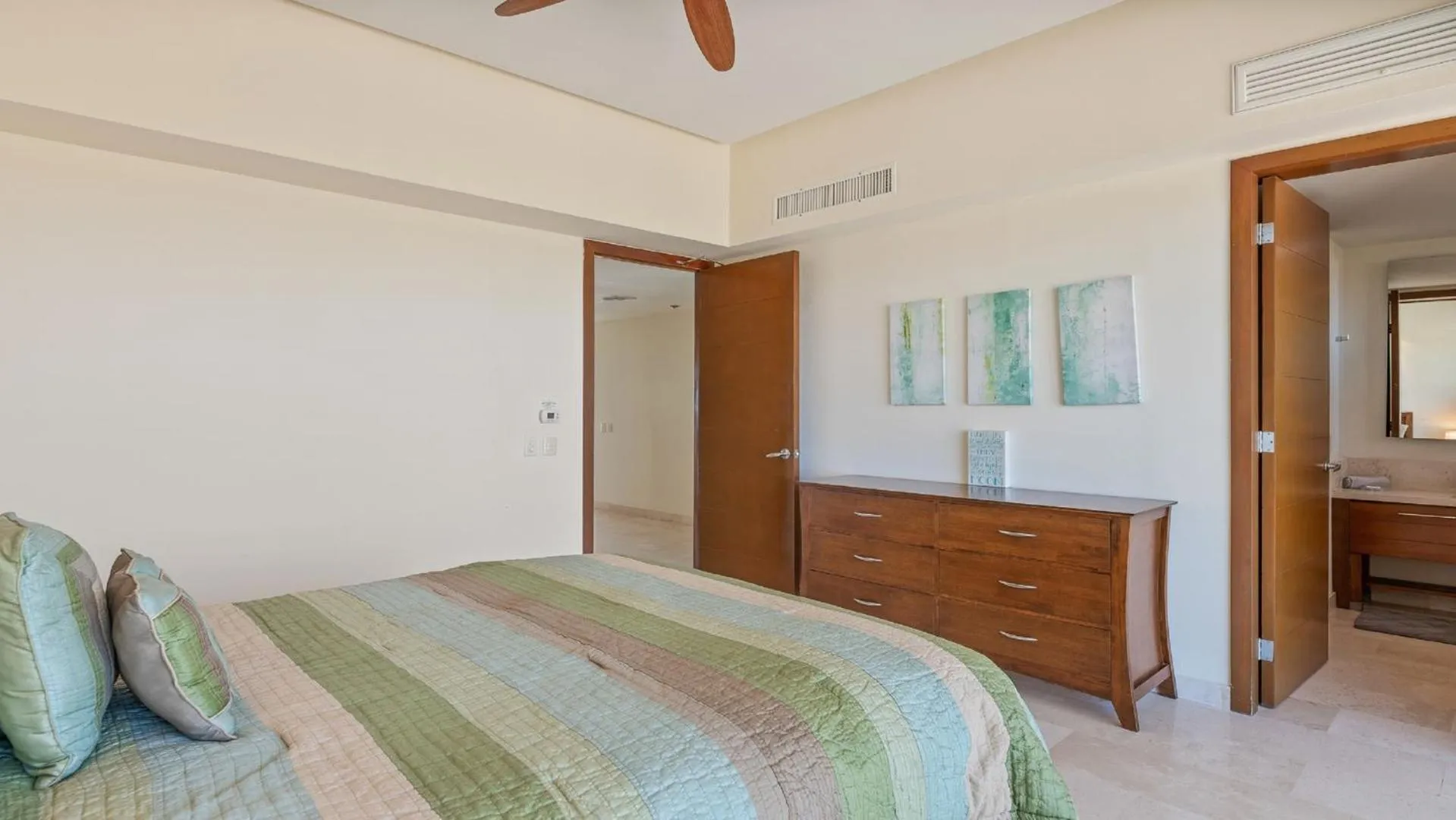 Bedroom, Bed in Encanto Living Two Bedroom Unit by Kivoya