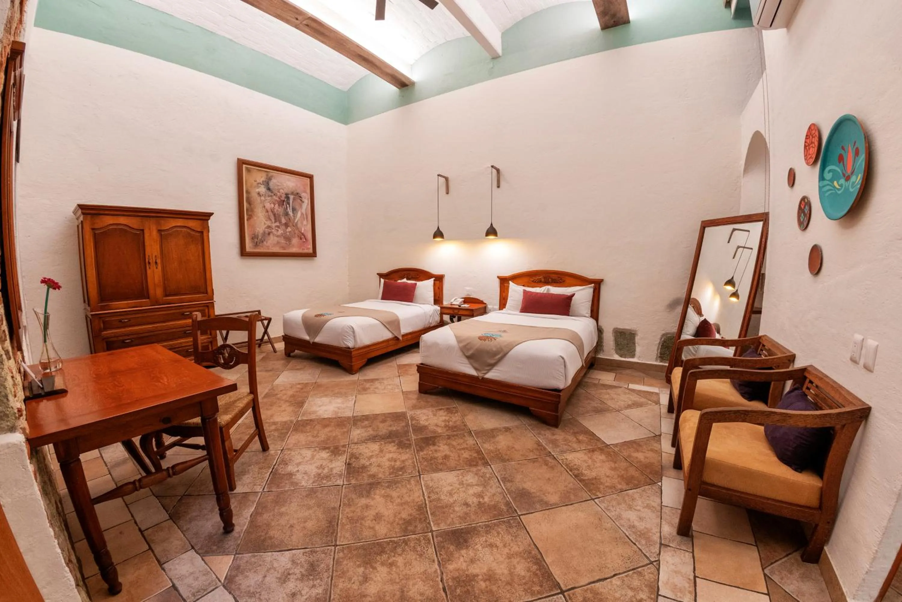 Seating area, Bed in Casa De Sierra Azul