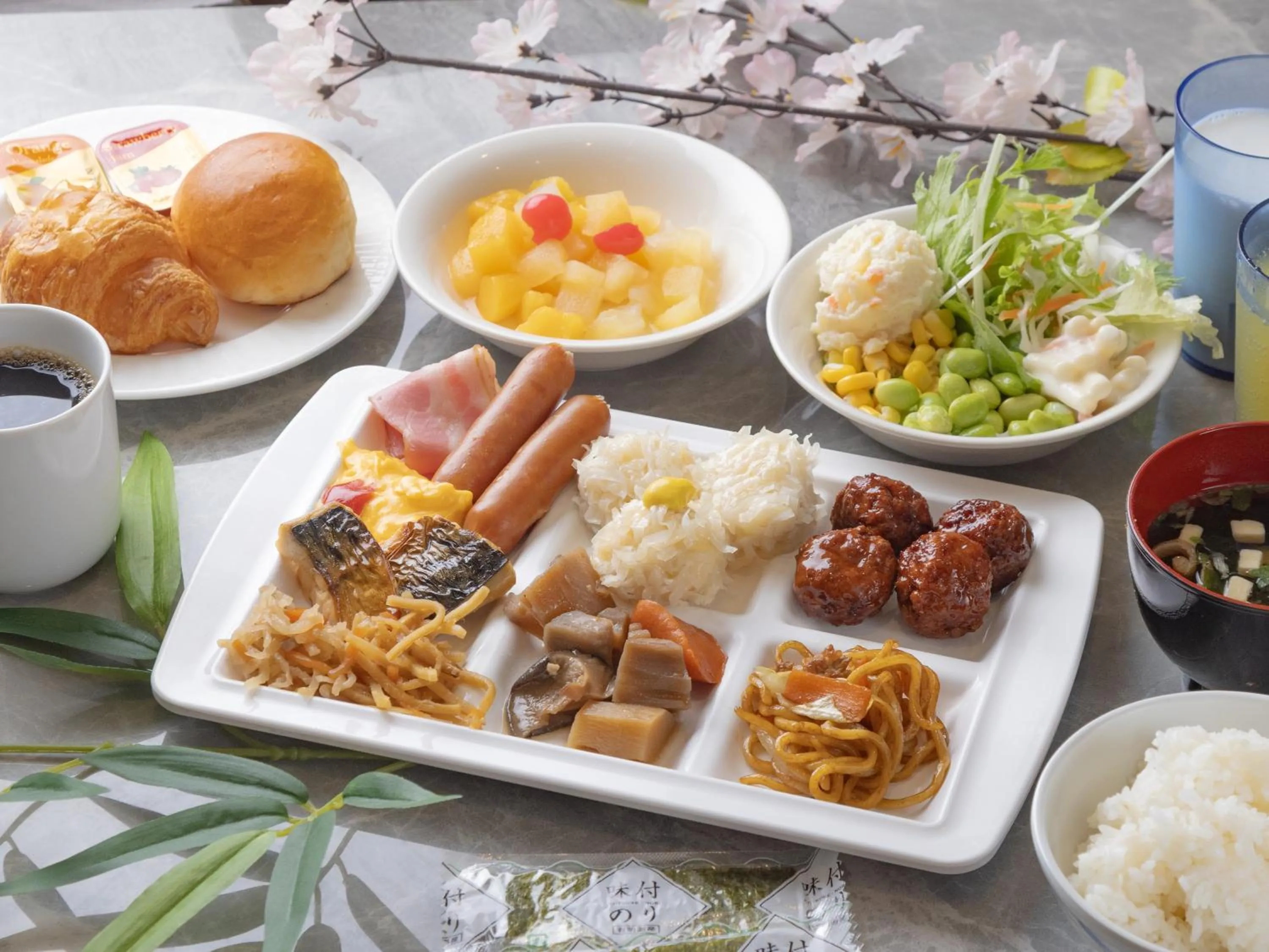 Buffet breakfast in APA Hotel Saga Ekimae Chuo