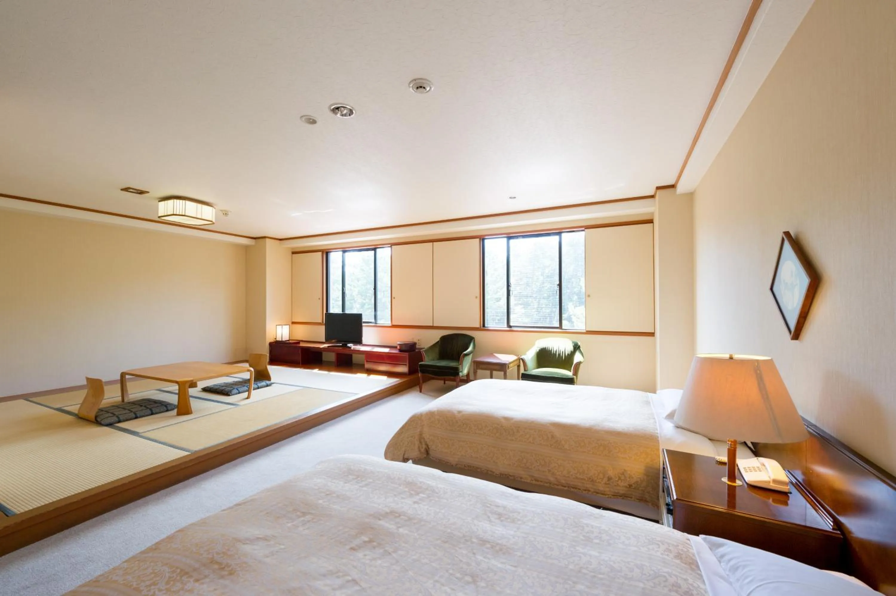 Photo of the whole room, Bed in Oarai Park Hotel