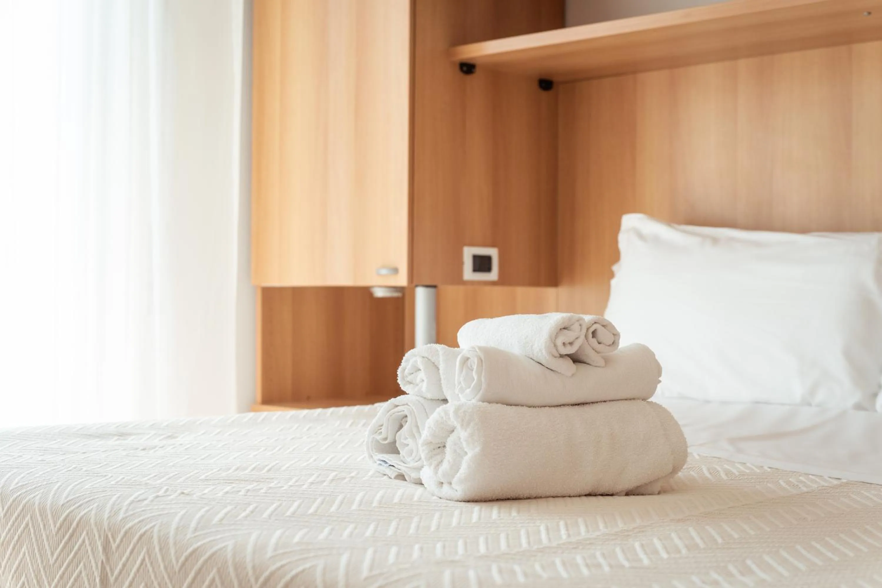 Bed in Adria Beach Hotel