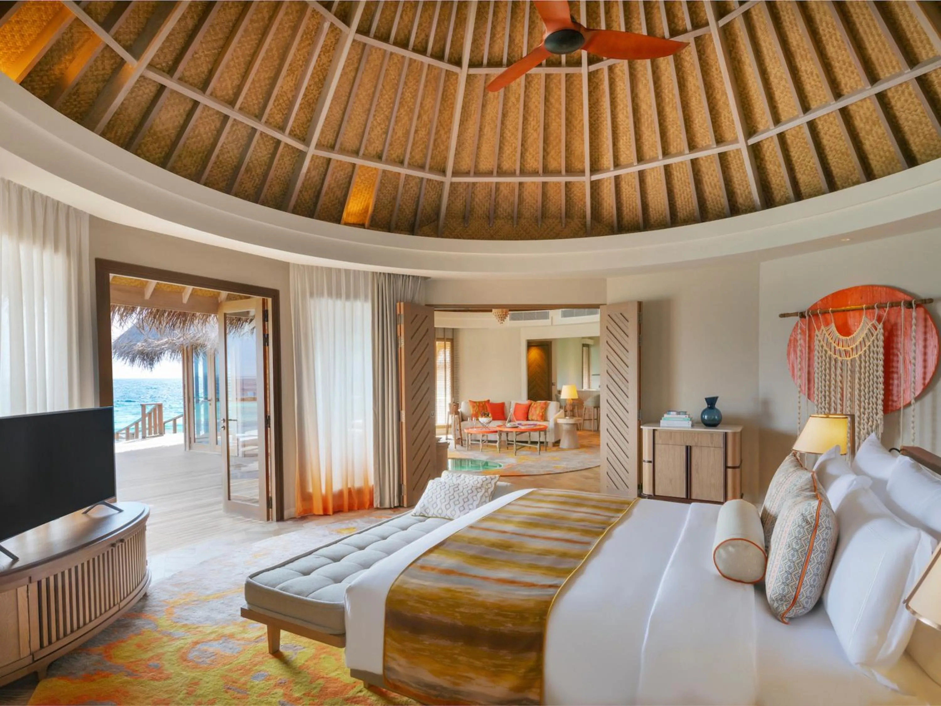 Bed in The Nautilus Maldives