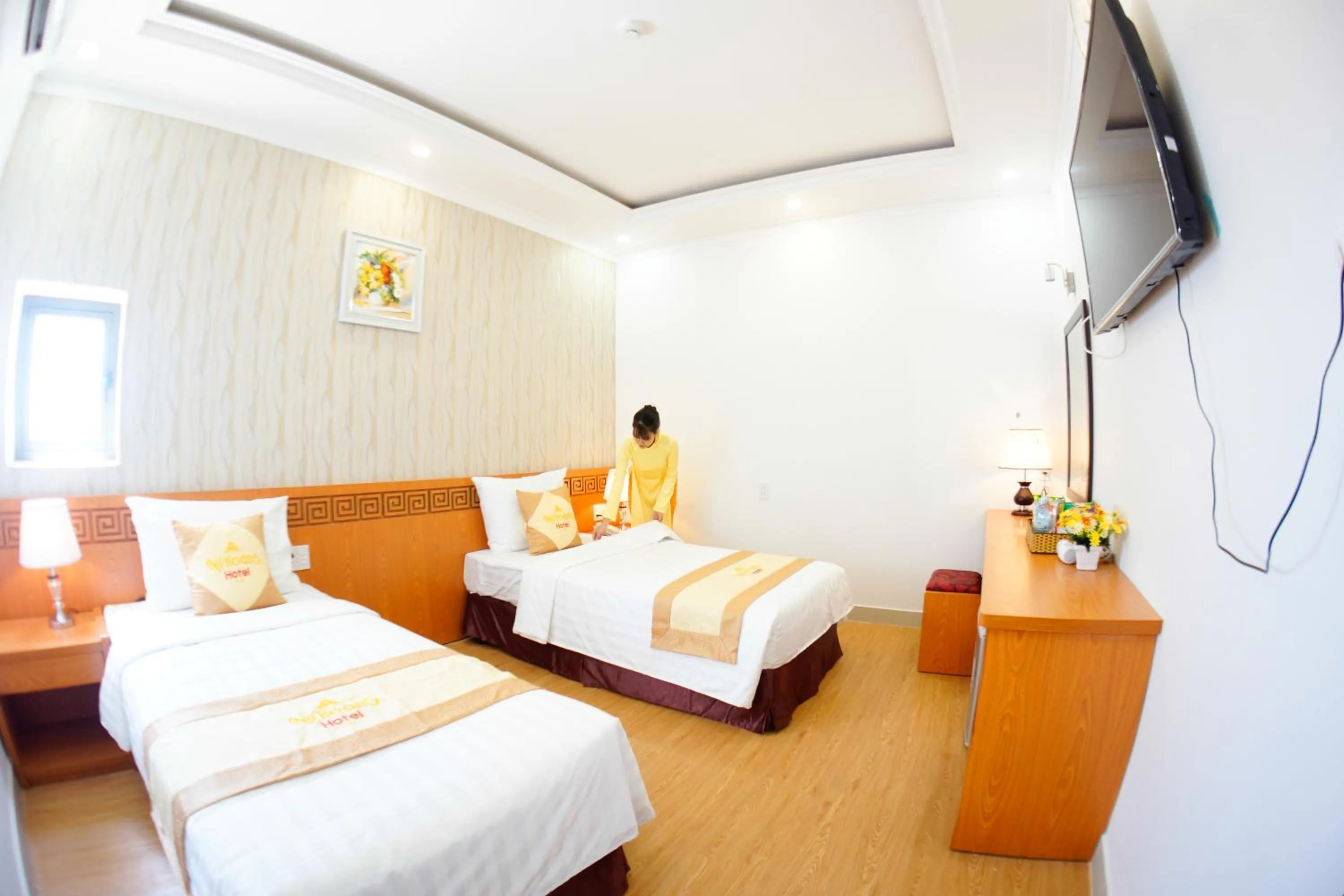 Bed in NỮ HOÀNG HOTEL