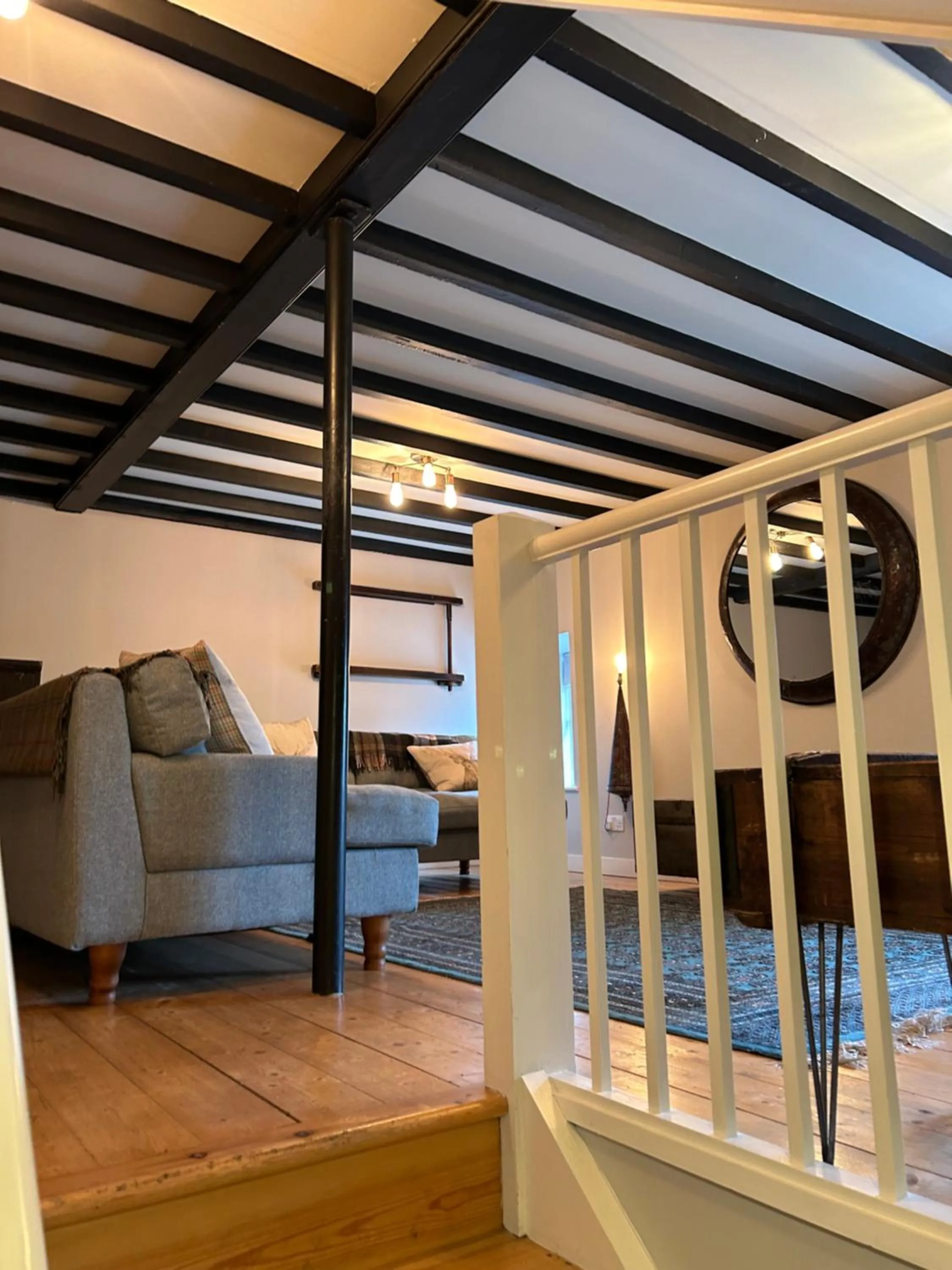 Seating area, Bed in Forss House