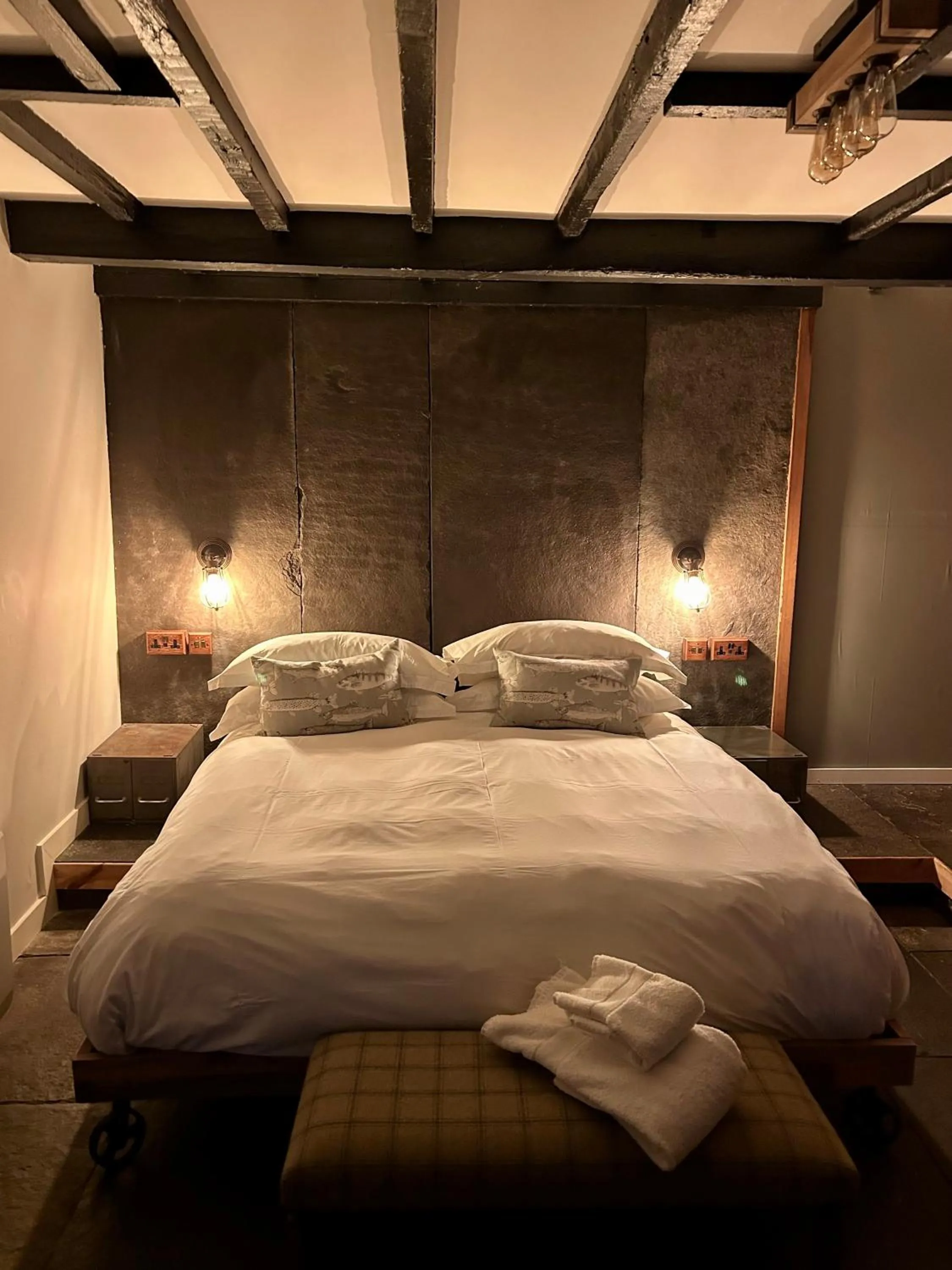 Bedroom, Bed in Forss House