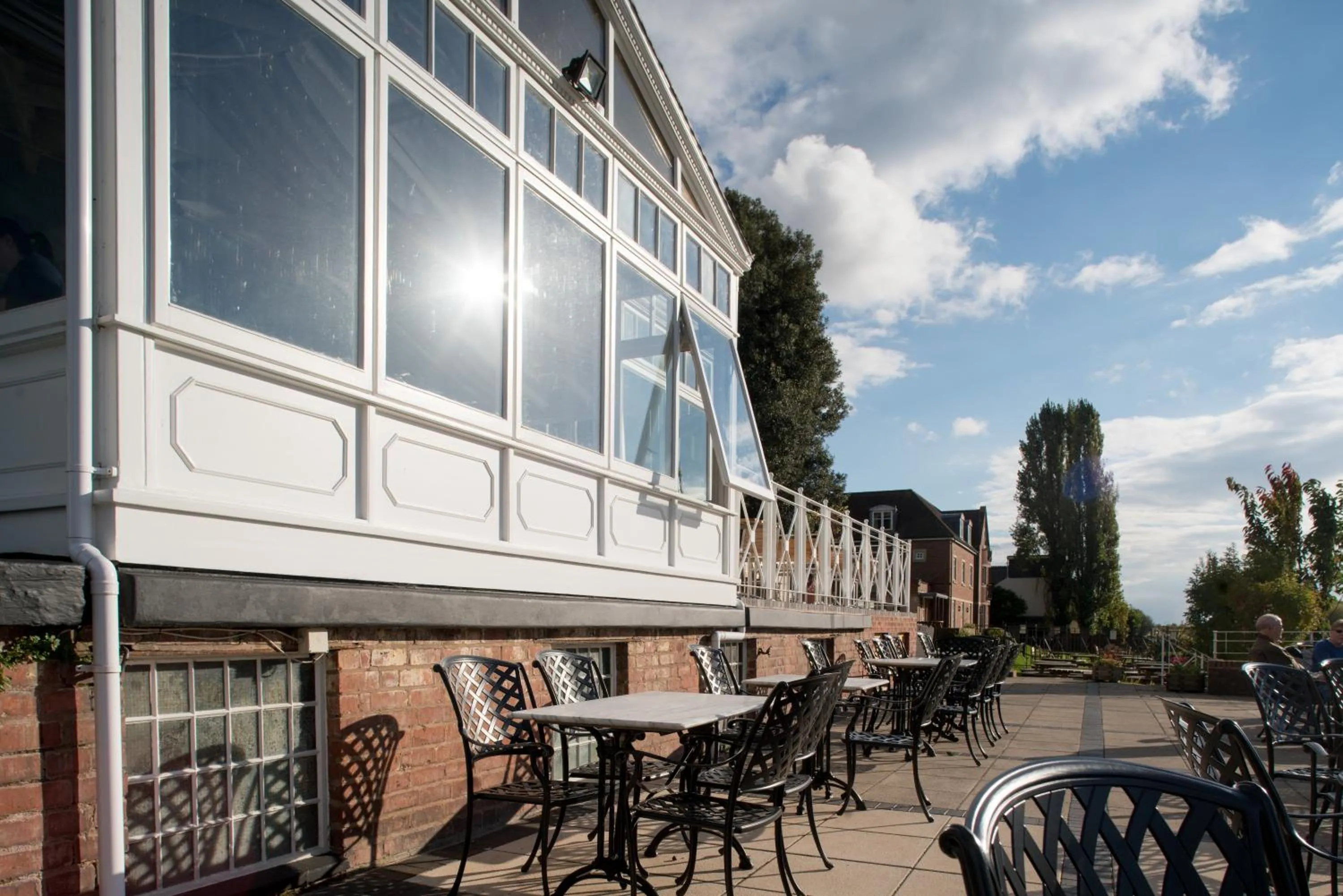 Patio in Diglis House Hotel
