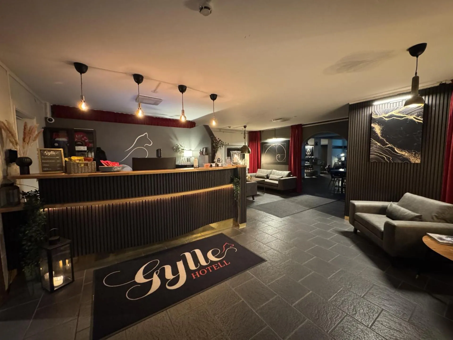 Lobby or reception in Gylle Hotell & Restaurang Brödernas