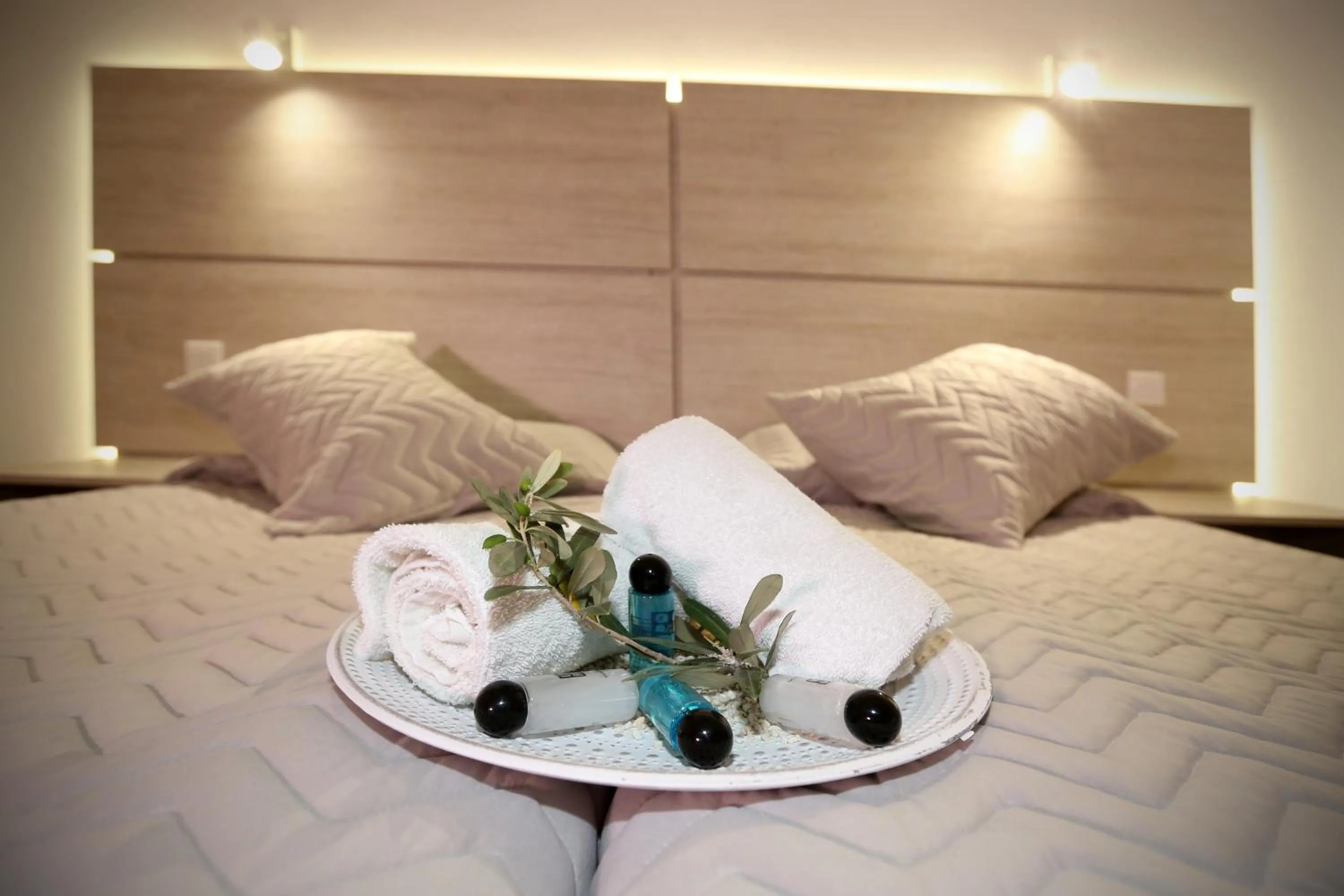 Bed in Pier Beach Hotel Apartments