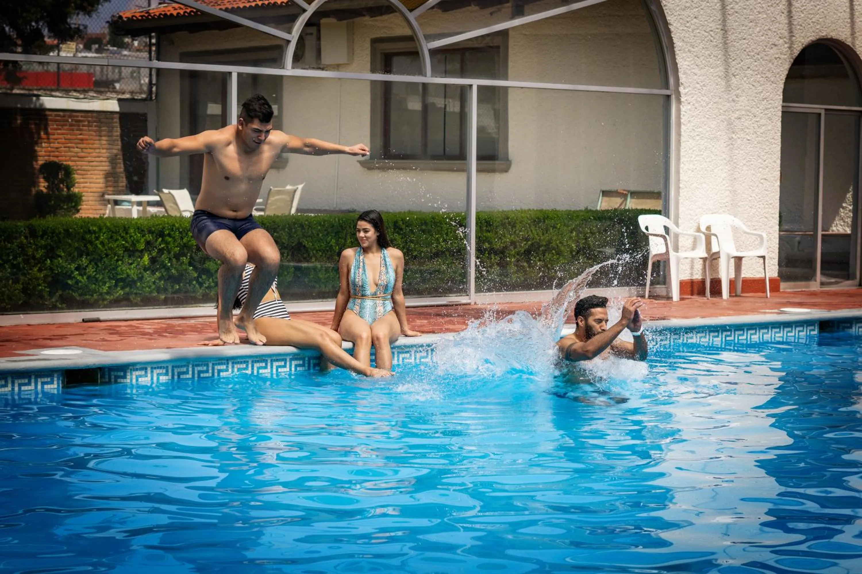 Swimming pool in Hotel Del Angel, Apizaco