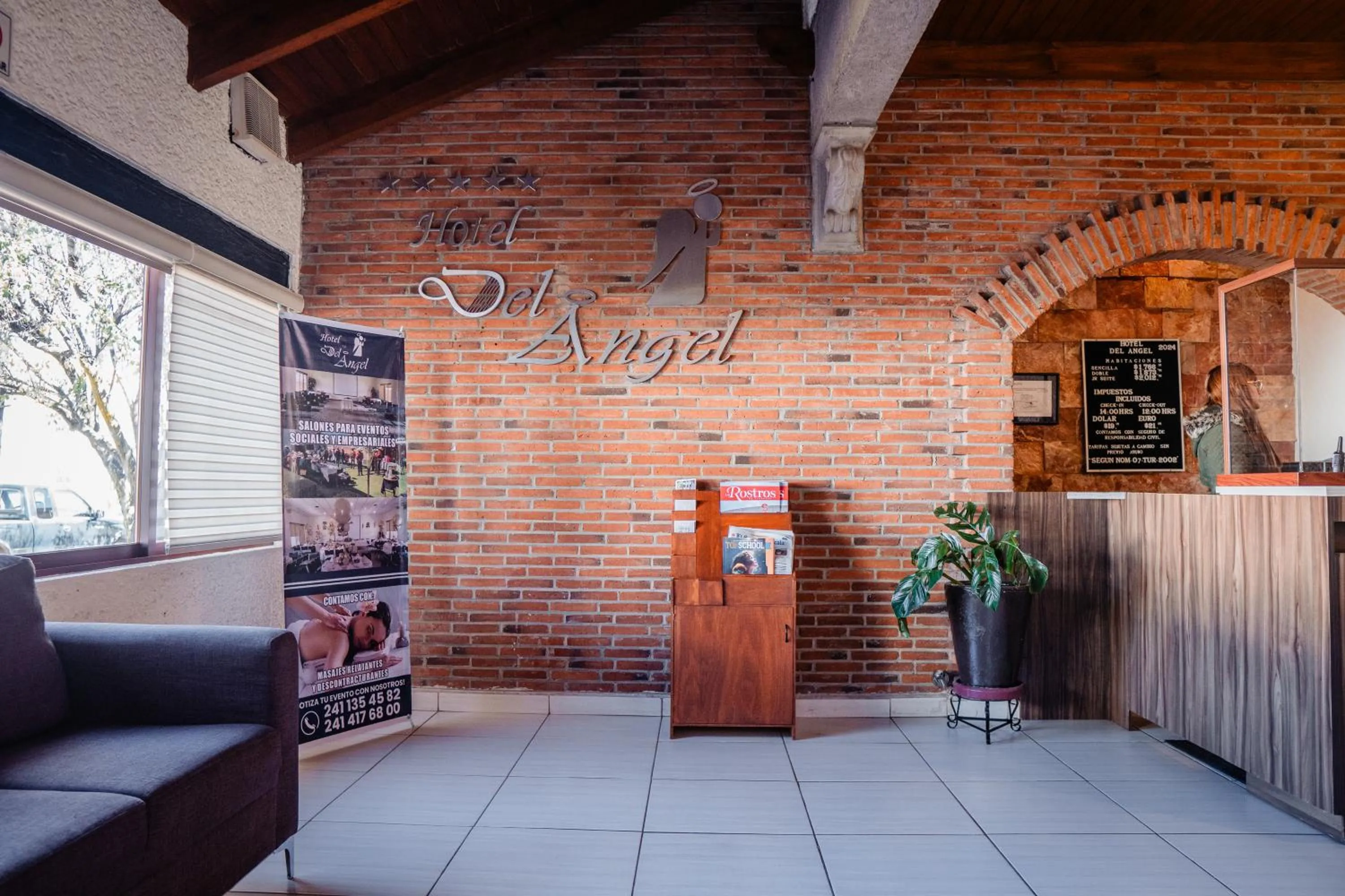 Lobby or reception in Hotel Del Angel, Apizaco