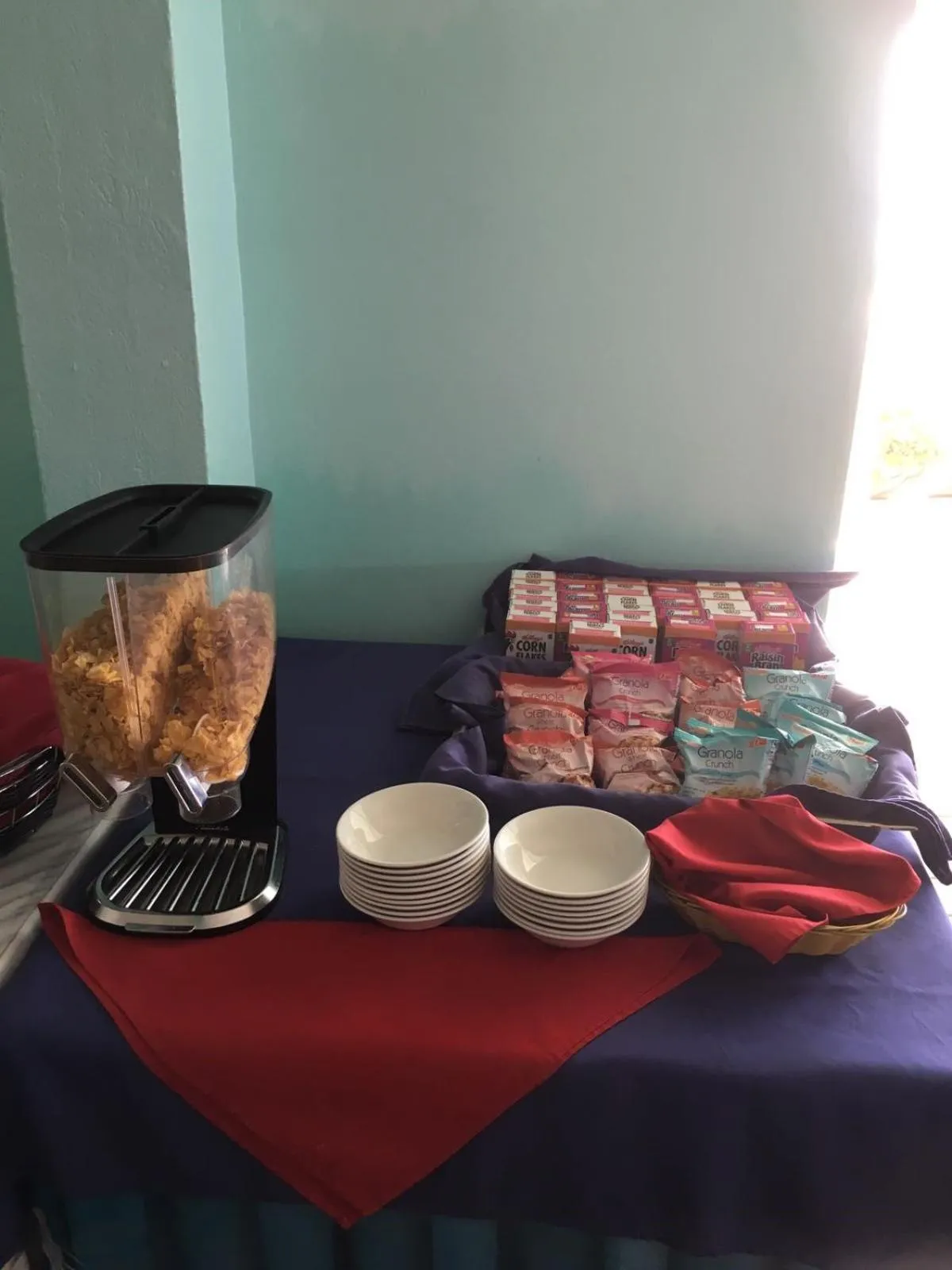 Continental breakfast in Butterfly Beach Hotel