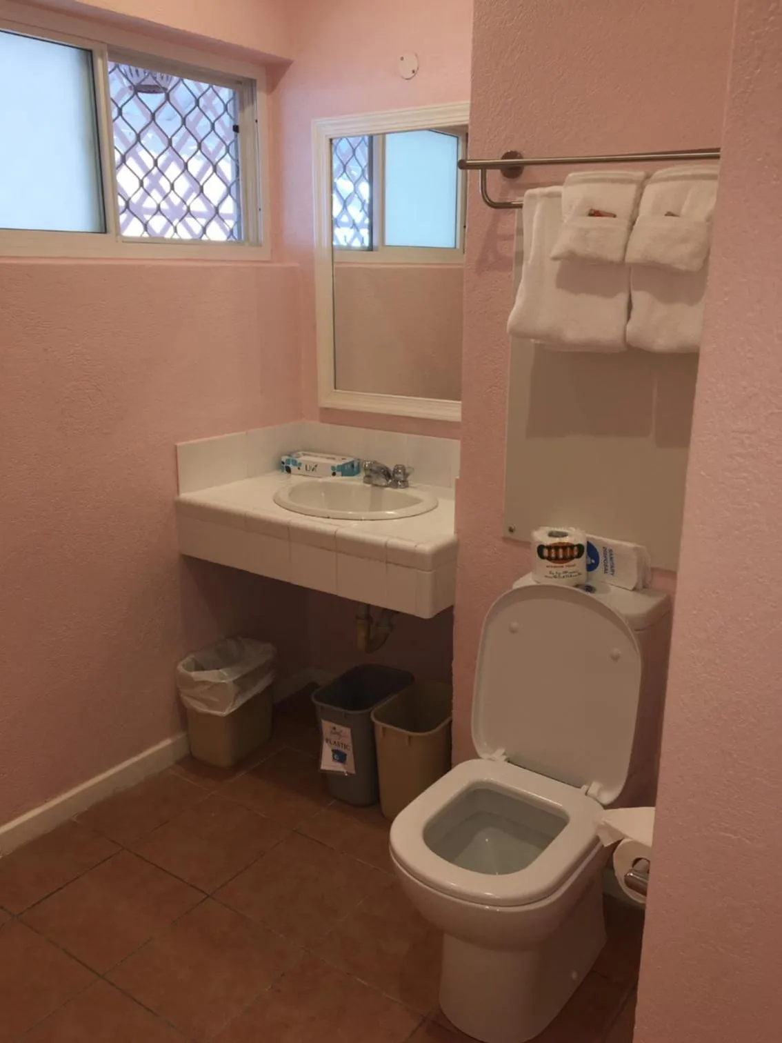 Toilet in Butterfly Beach Hotel