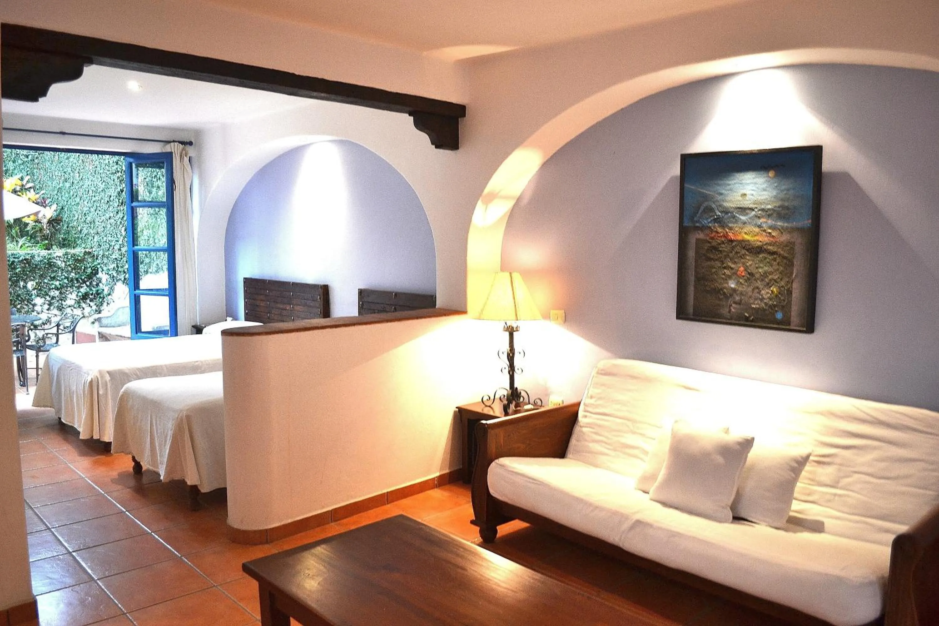 Seating area, Bed in Posada del Cafeto