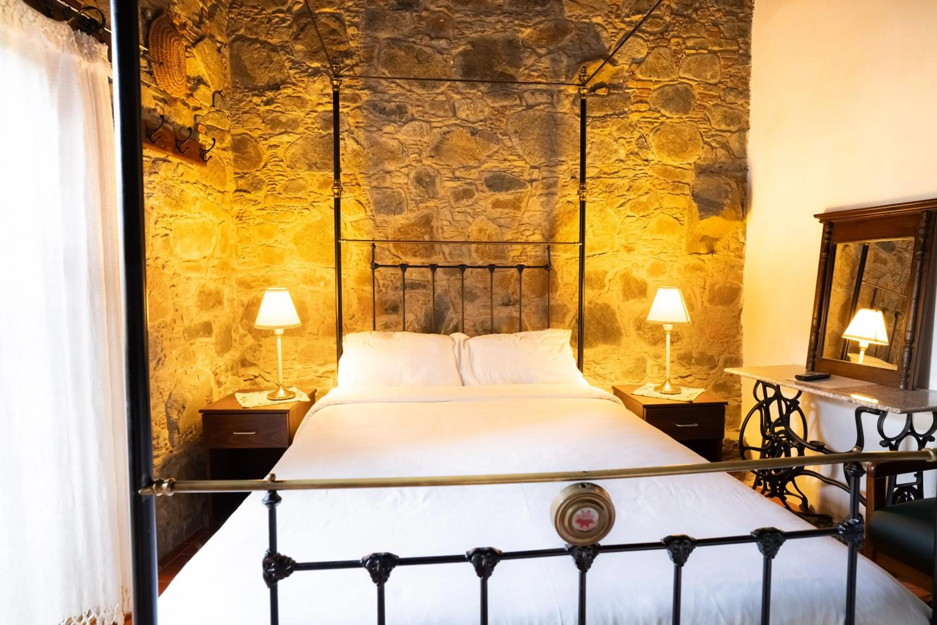 Bed in Ambelikos Traditional Agrohotel