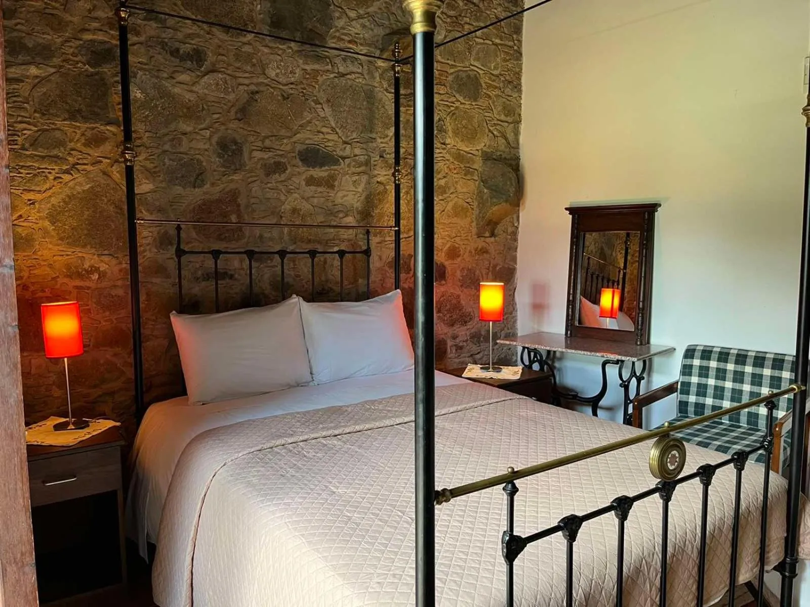 Bed in Ambelikos Traditional Agrohotel