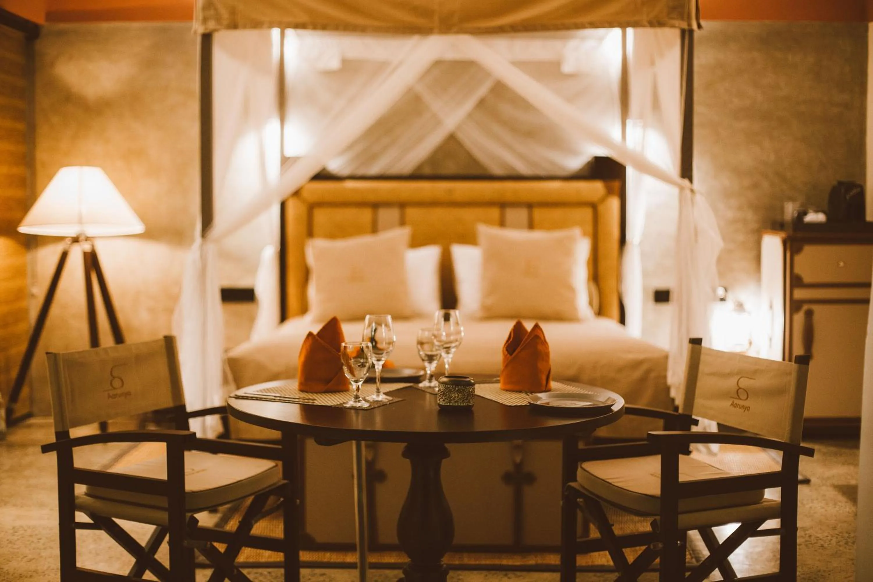 Bed in Aarunya Nature Resort - Kandy