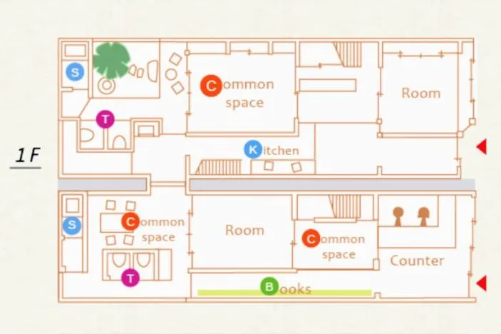Floor plan in Guesthouse Itoya Kyoto