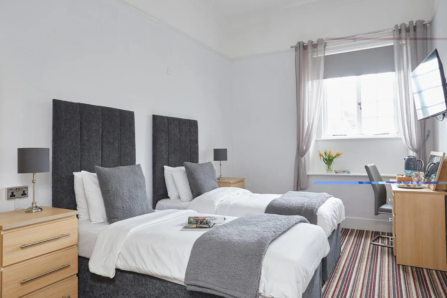 Bed in Luccombe Manor Country House Hotel