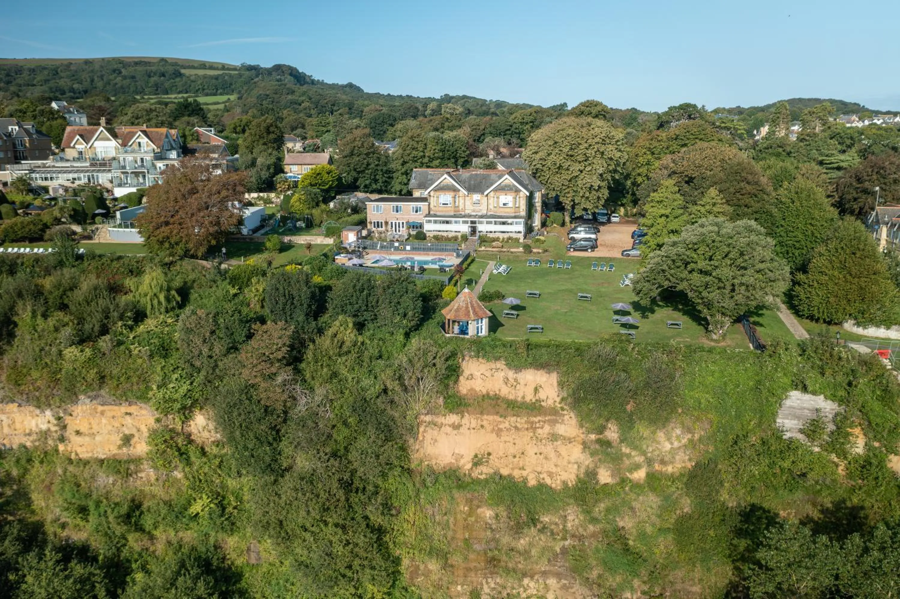 Bird's eye view in Luccombe Manor Country House Hotel