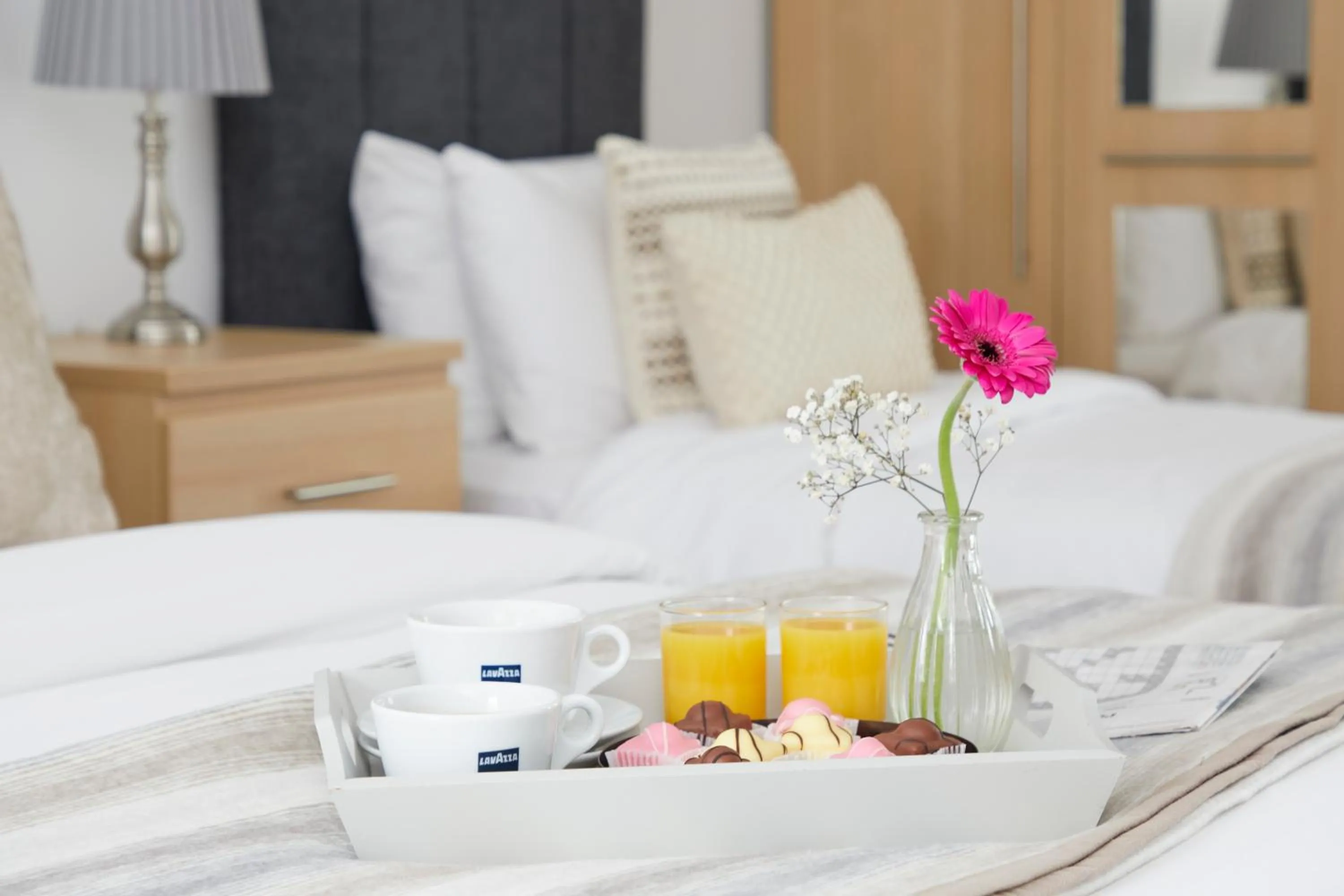 Bed in Luccombe Manor Country House Hotel