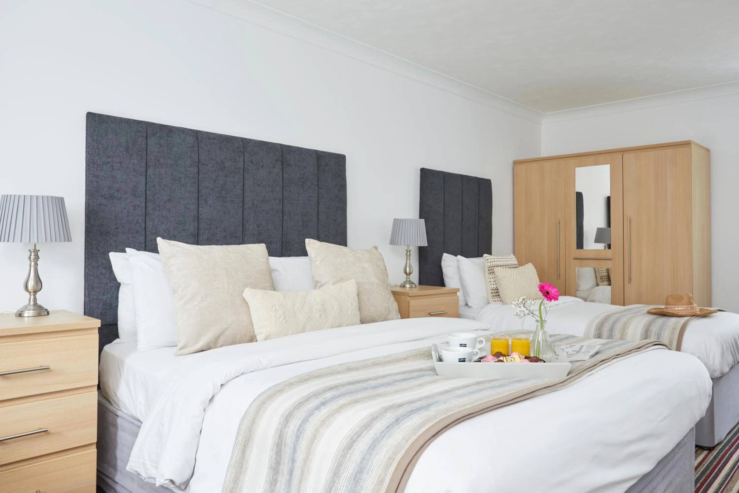 Bed in Luccombe Manor Country House Hotel