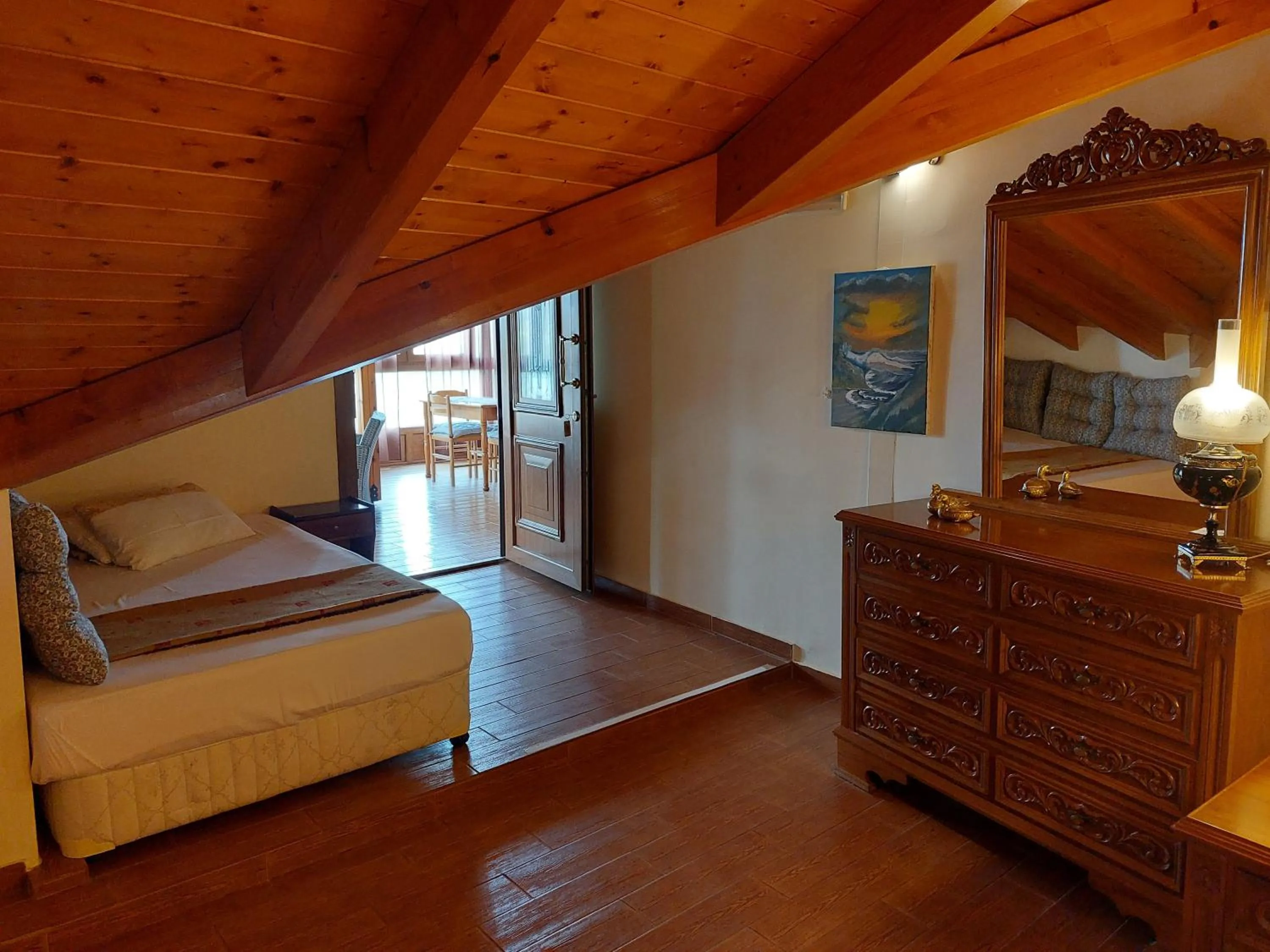 Bed in Nostos Apartments