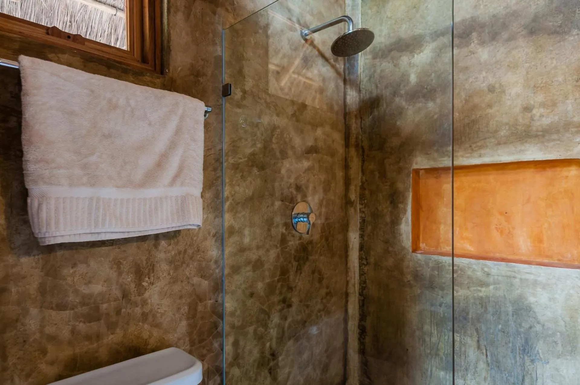 Shower in Jungle Chic Villa in Chemuyil
