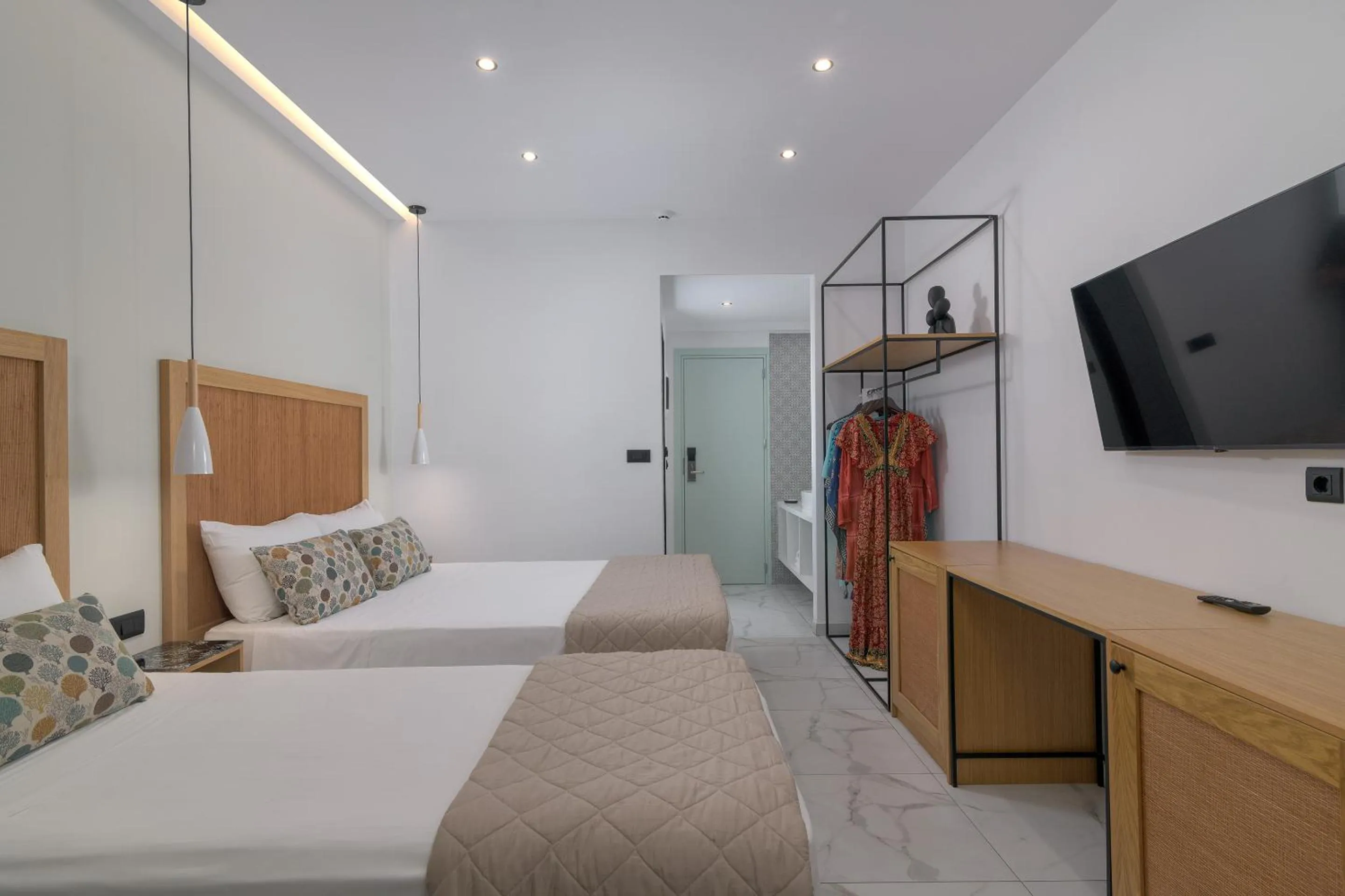 Bed in Nirvana Beach Hotel