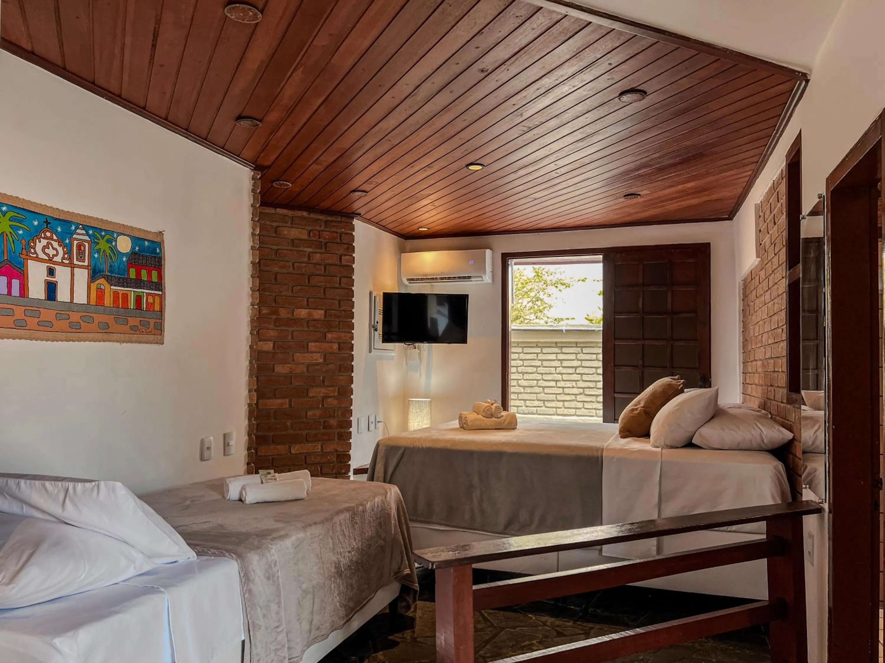 Bed in Pousada Arraial Candeia