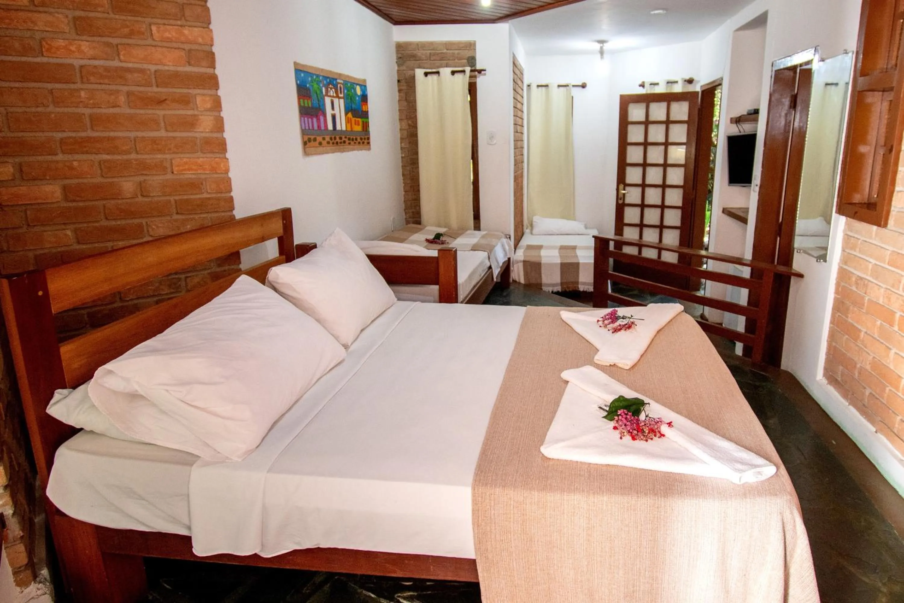 Bed in Pousada Arraial Candeia