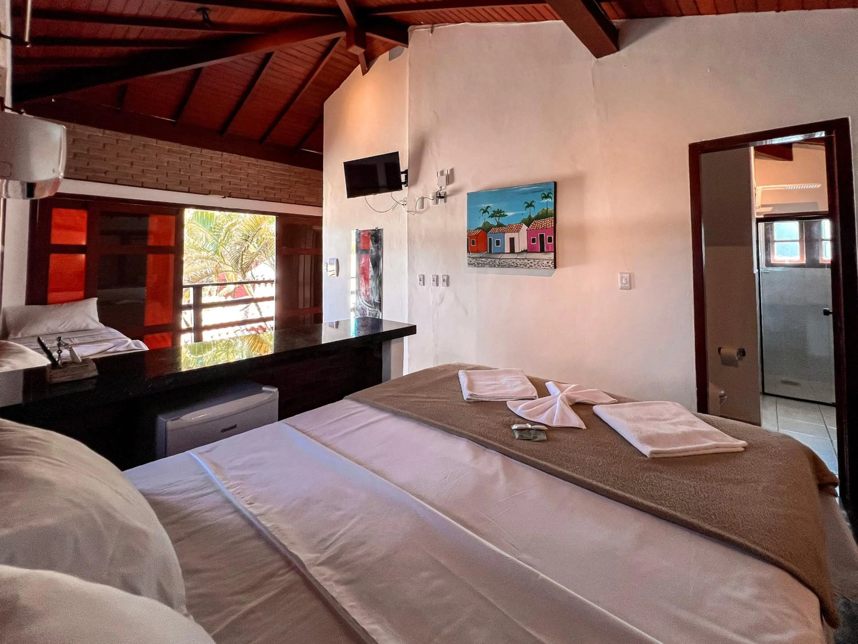 Bed in Pousada Arraial Candeia