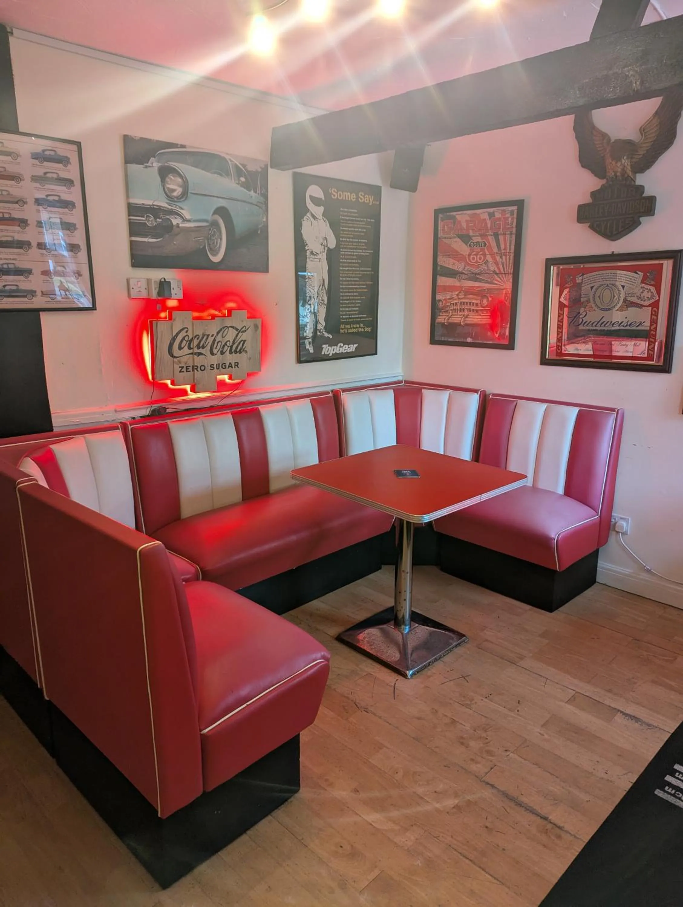 Seating area in Railway Inn