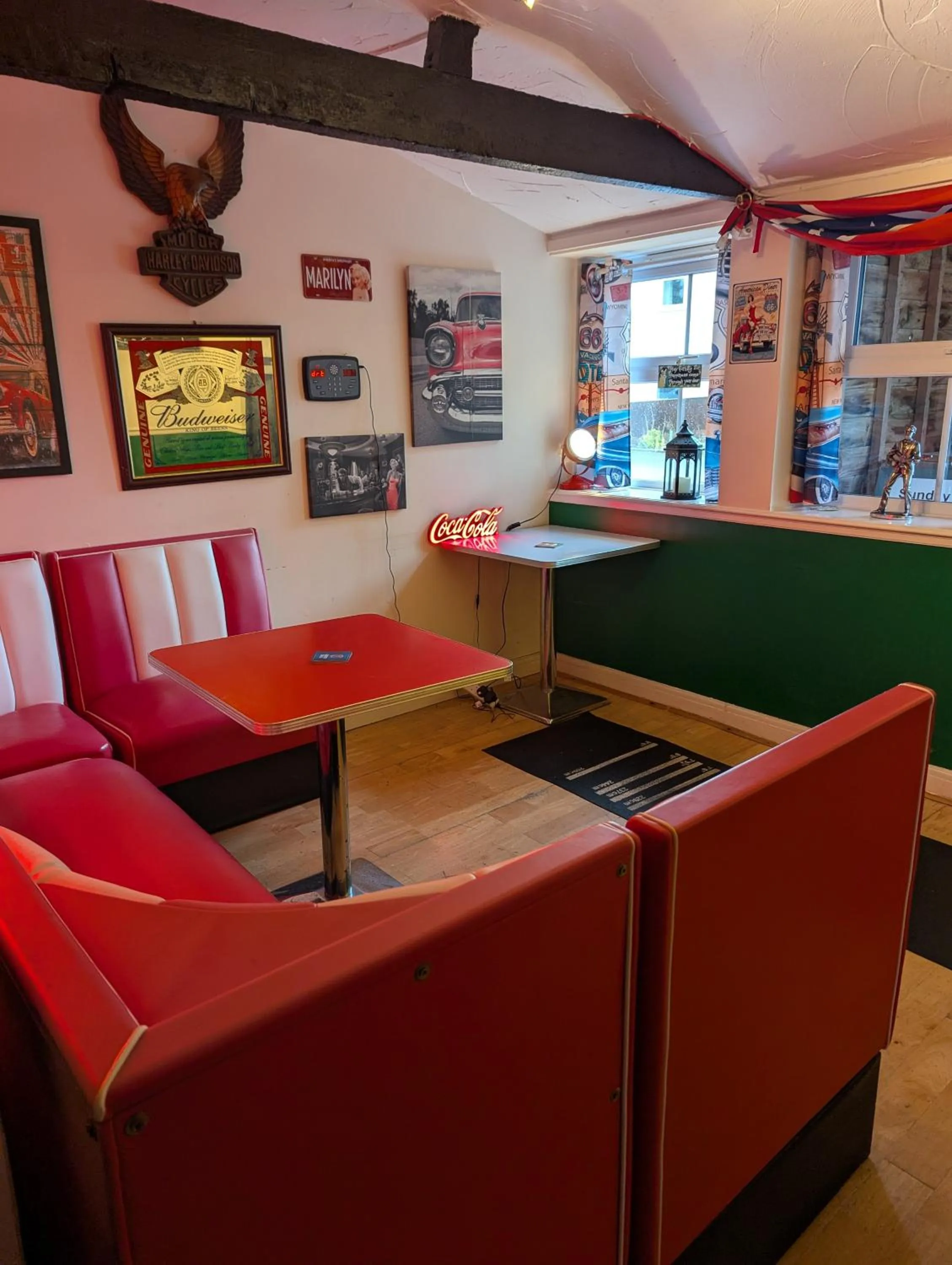 Seating area in Railway Inn