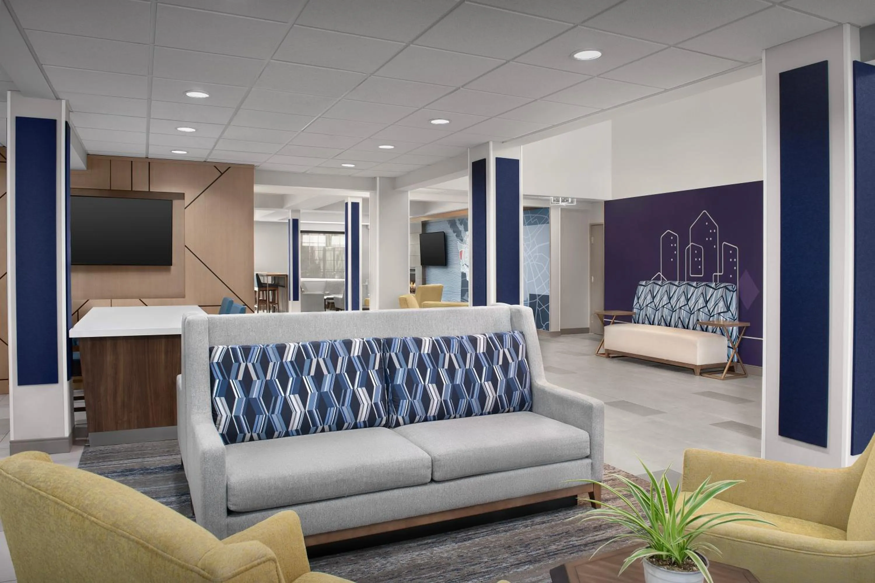 Seating area in Holiday Inn Express Spokane Airport by IHG