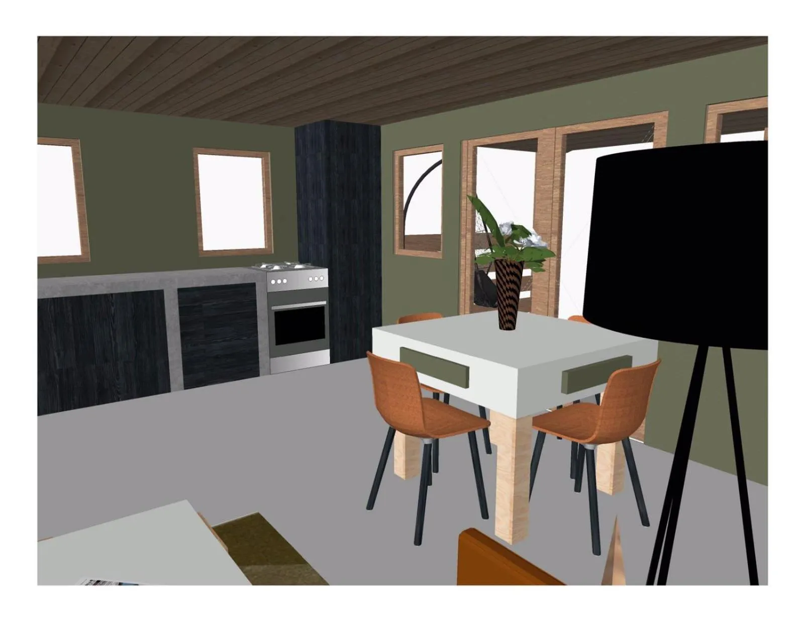 Floor plan, TV/Entertainment Center in Bonaire Boutique Resort