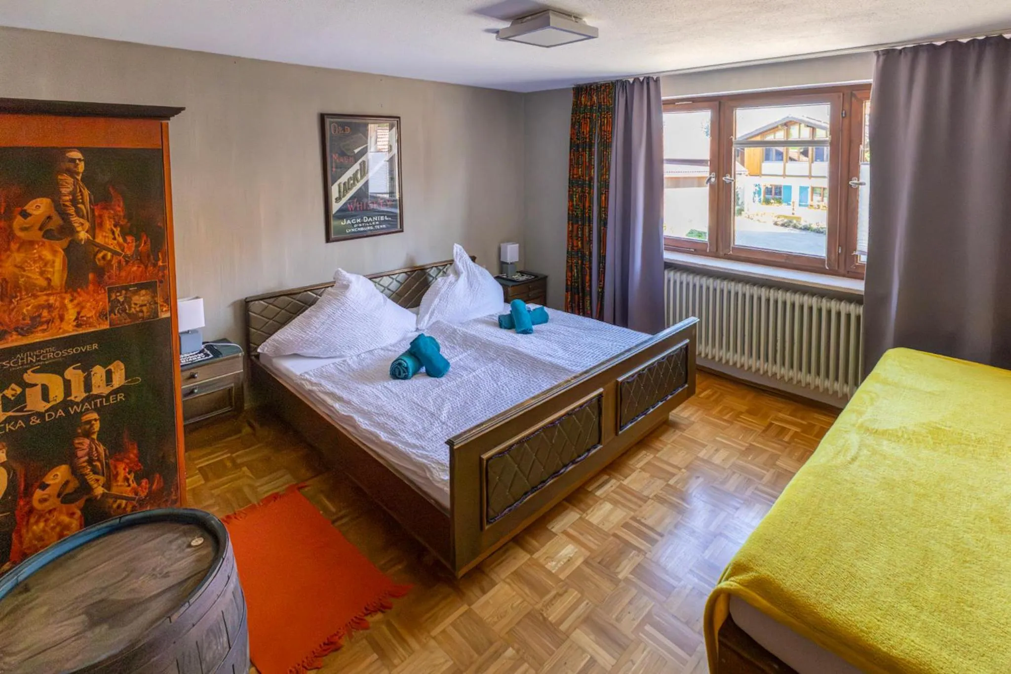 Bed in Goldiger Hirsch B&B mit Gemeinschaftsküche