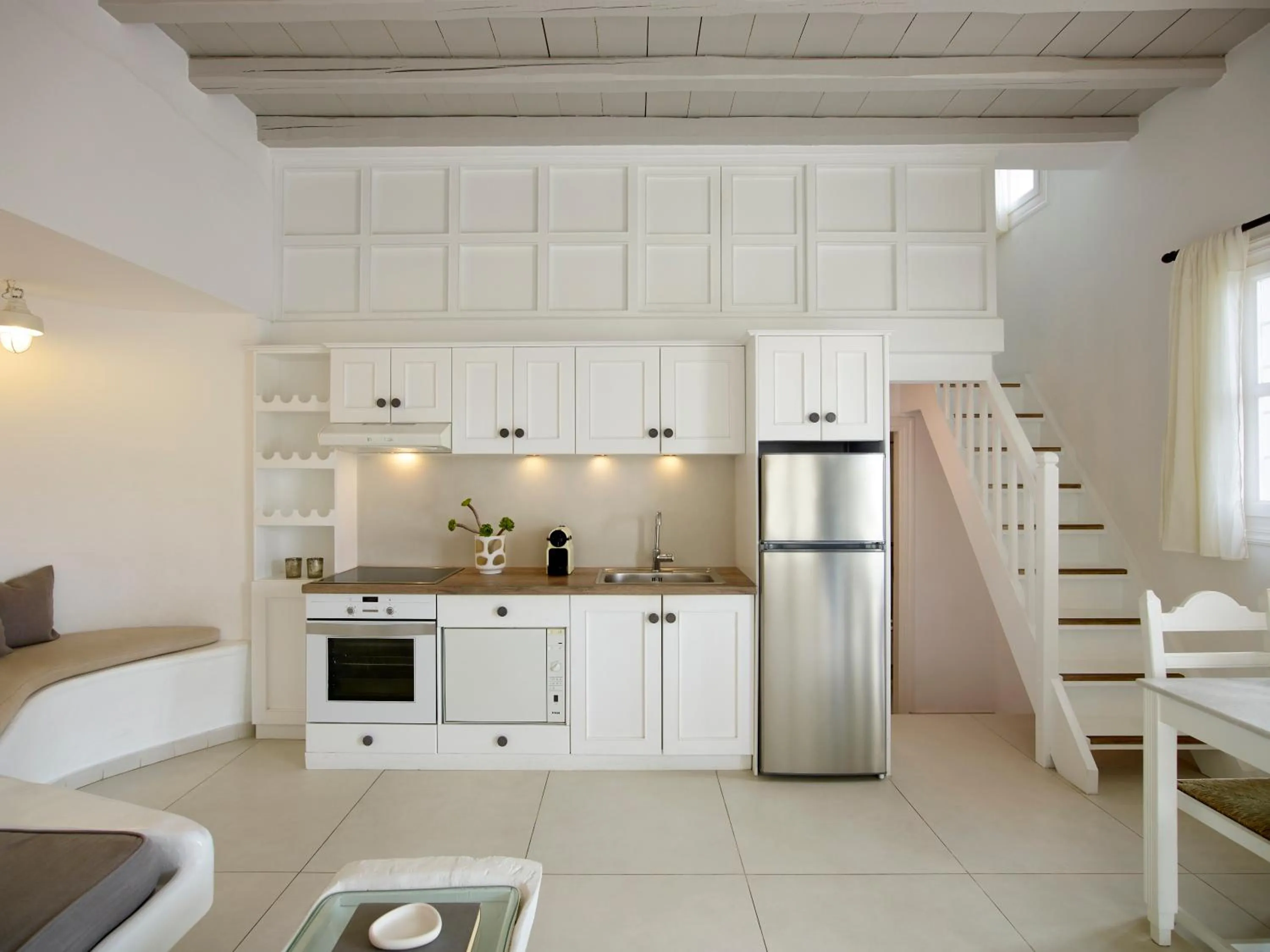 Kitchen or kitchenette in Kallos of Mykonos - previous Leonis Summer Houses