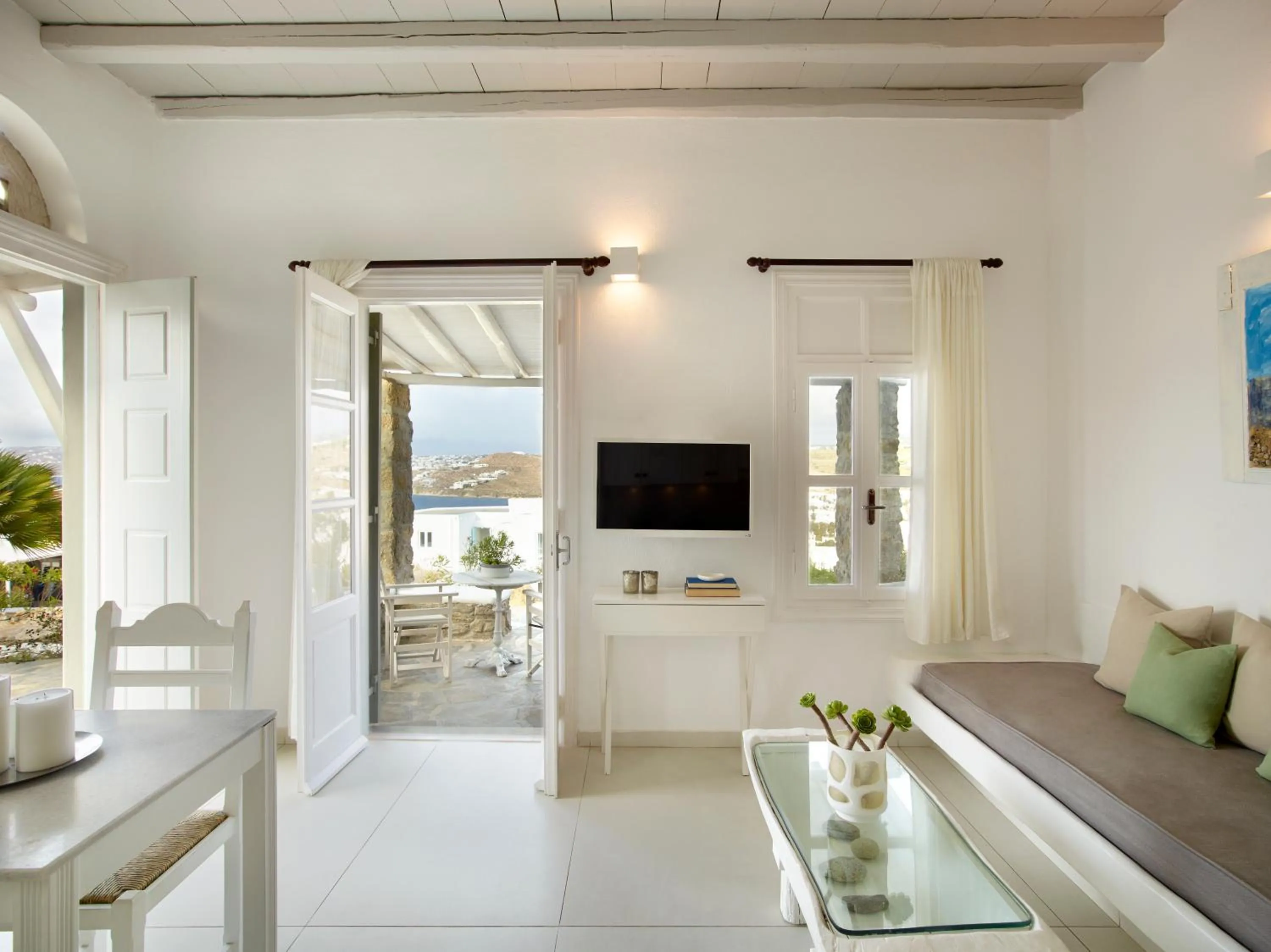 Balcony/Terrace in Kallos of Mykonos - previous Leonis Summer Houses