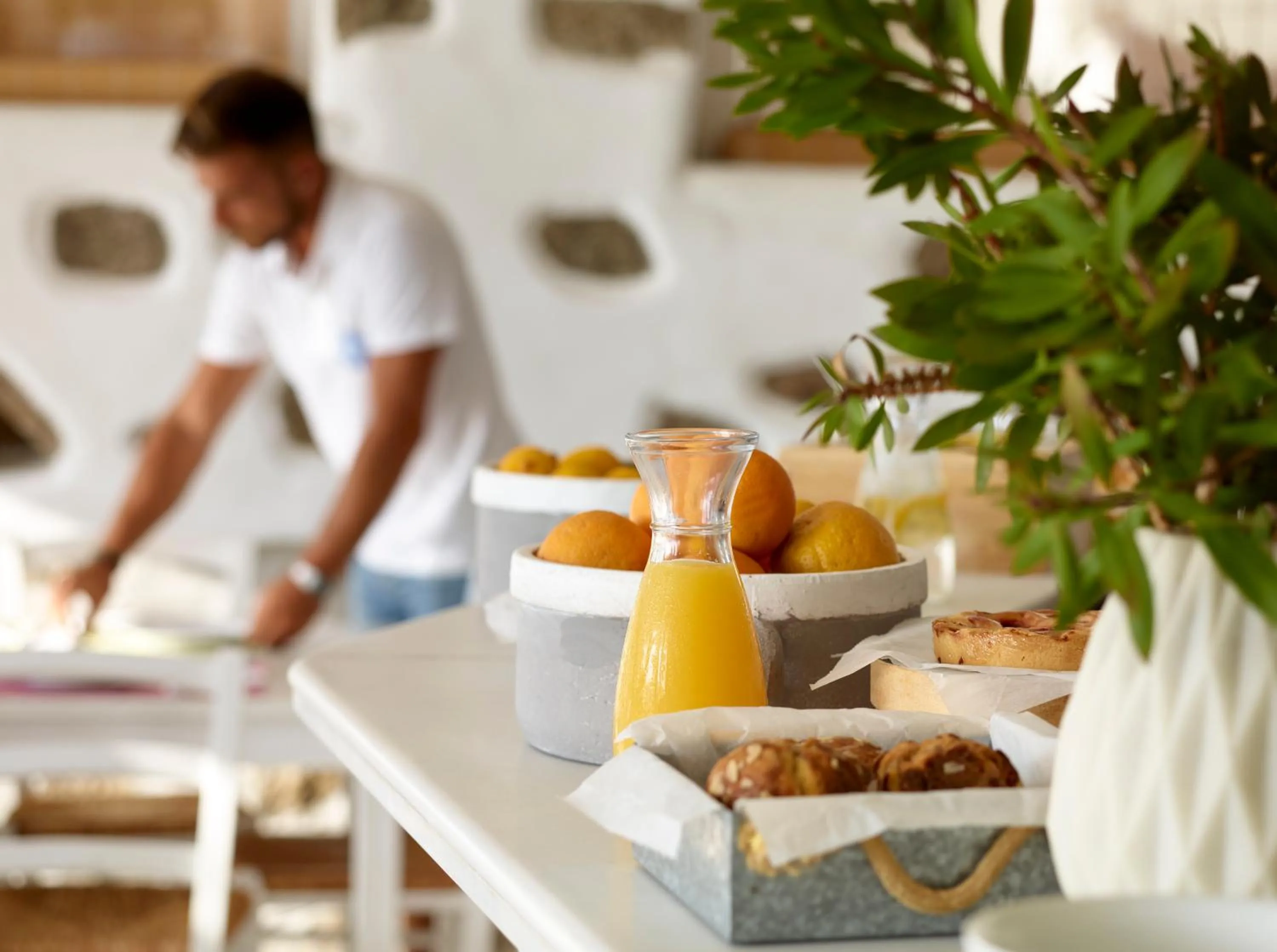 Breakfast in Kallos of Mykonos - previous Leonis Summer Houses