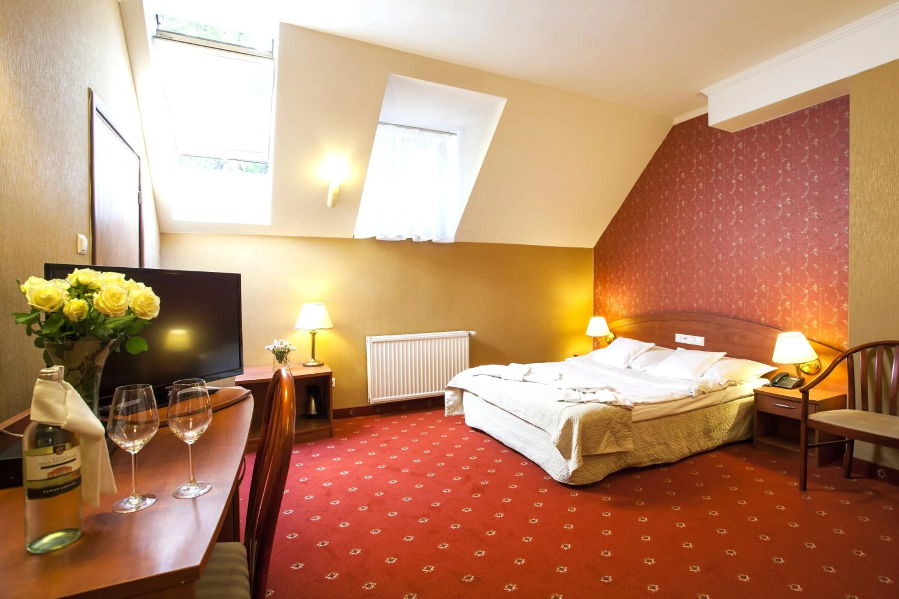 Bed in Hotel Restauracja Browar Lwów w Lublinie