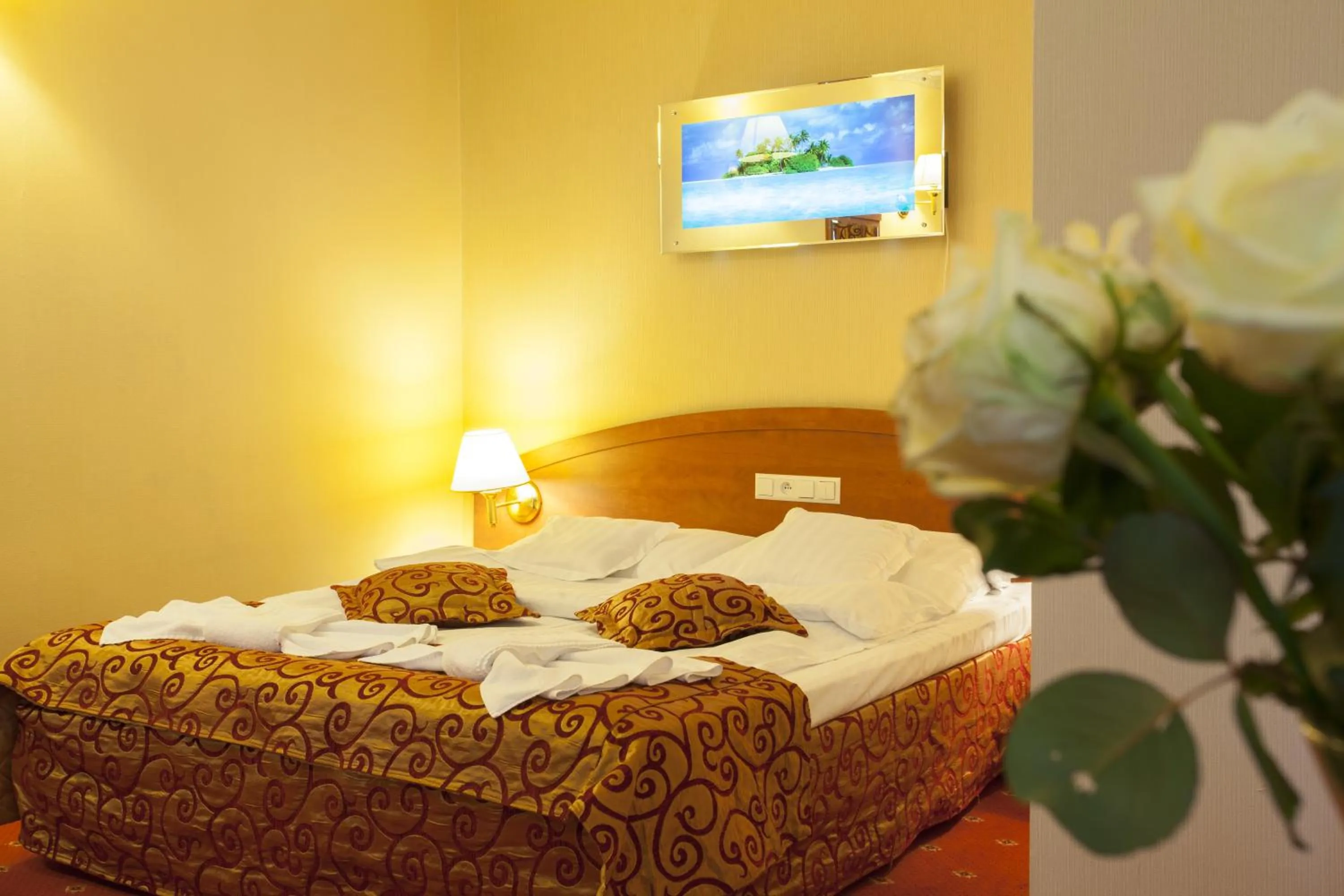 Bed in Hotel Restauracja Browar Lwów w Lublinie