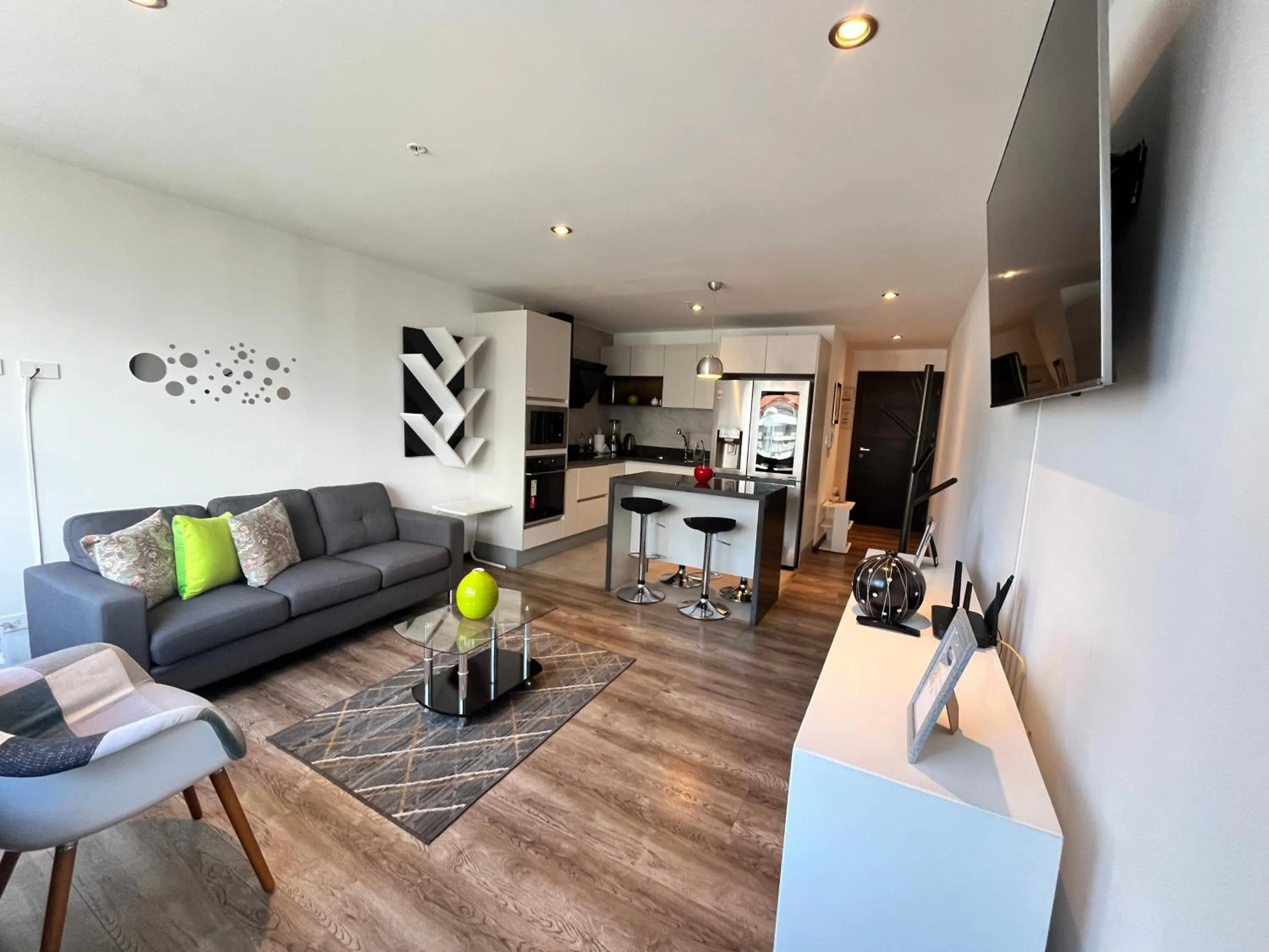 Living room in BlueZone Apartments