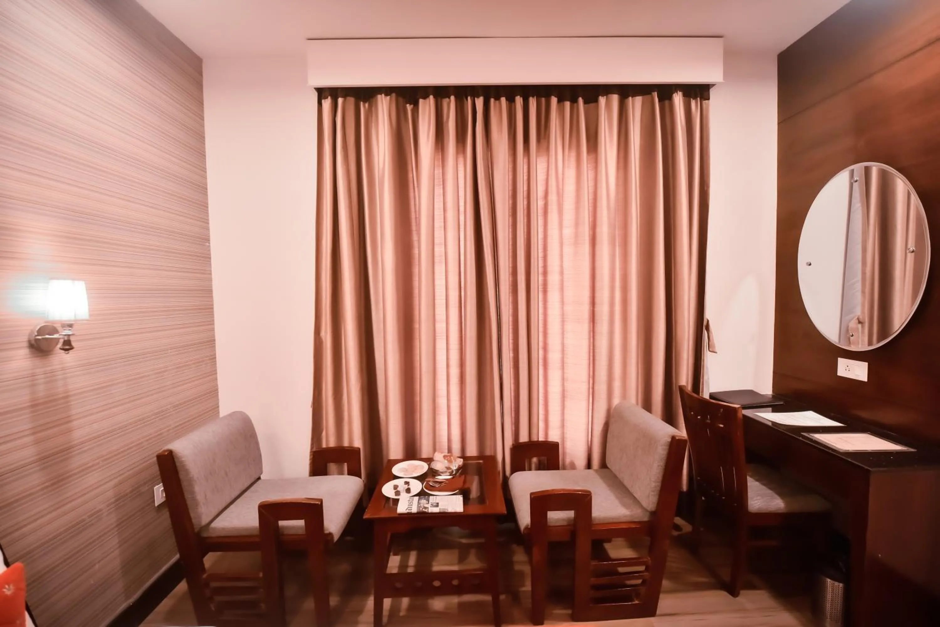 Seating area in Konark Grand Hotel