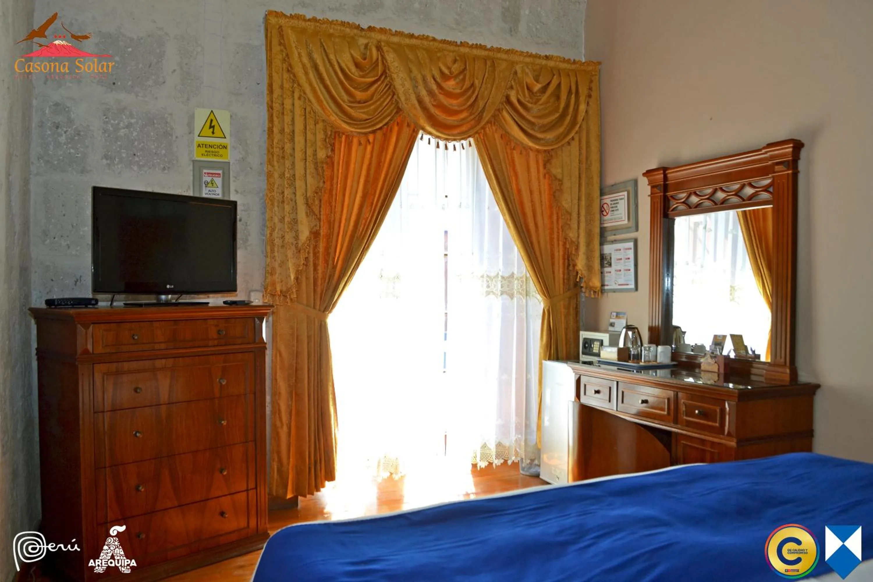 Bed in Hotel Casona Solar