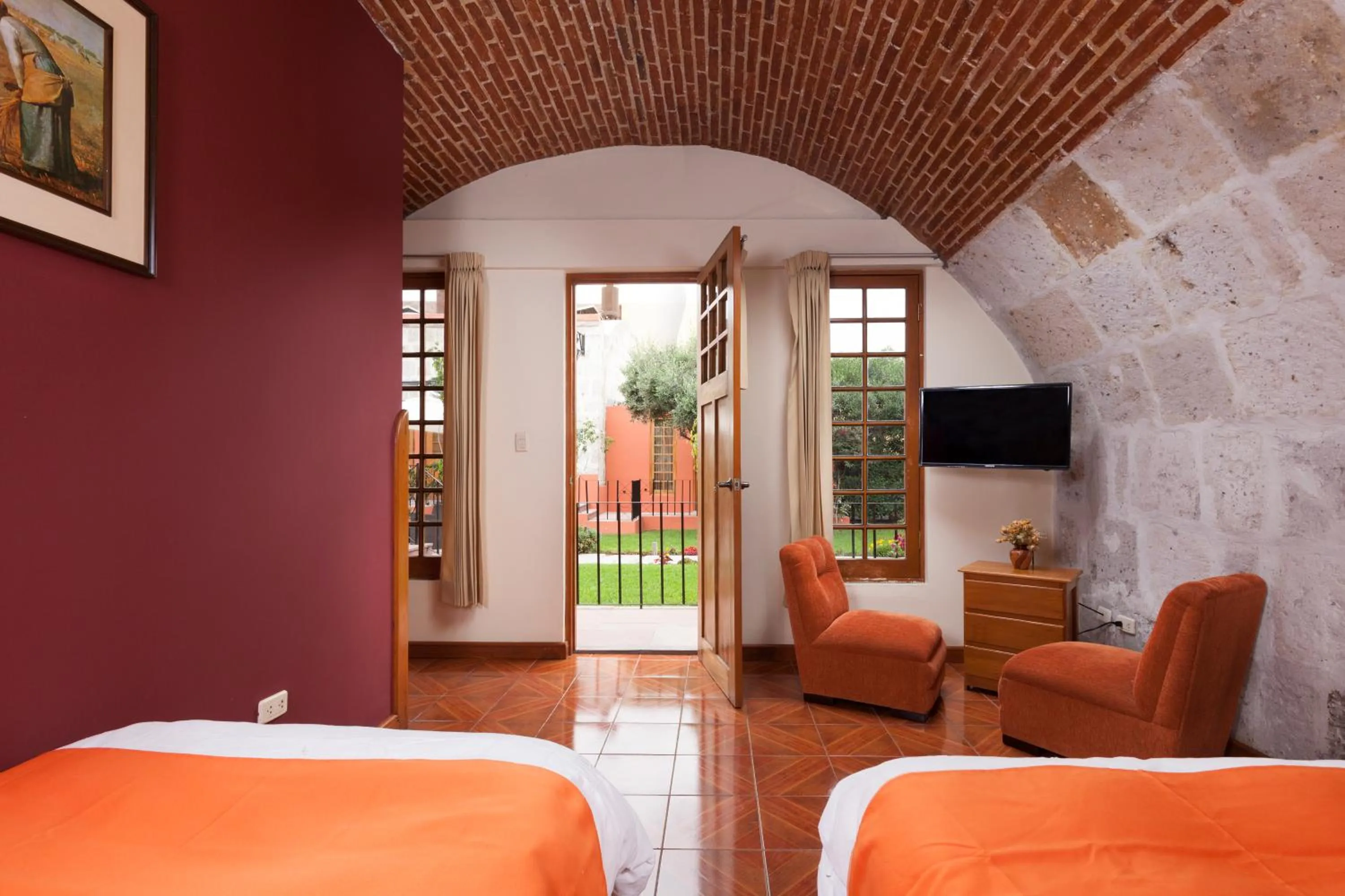 Bed in Hotel Casona Solar