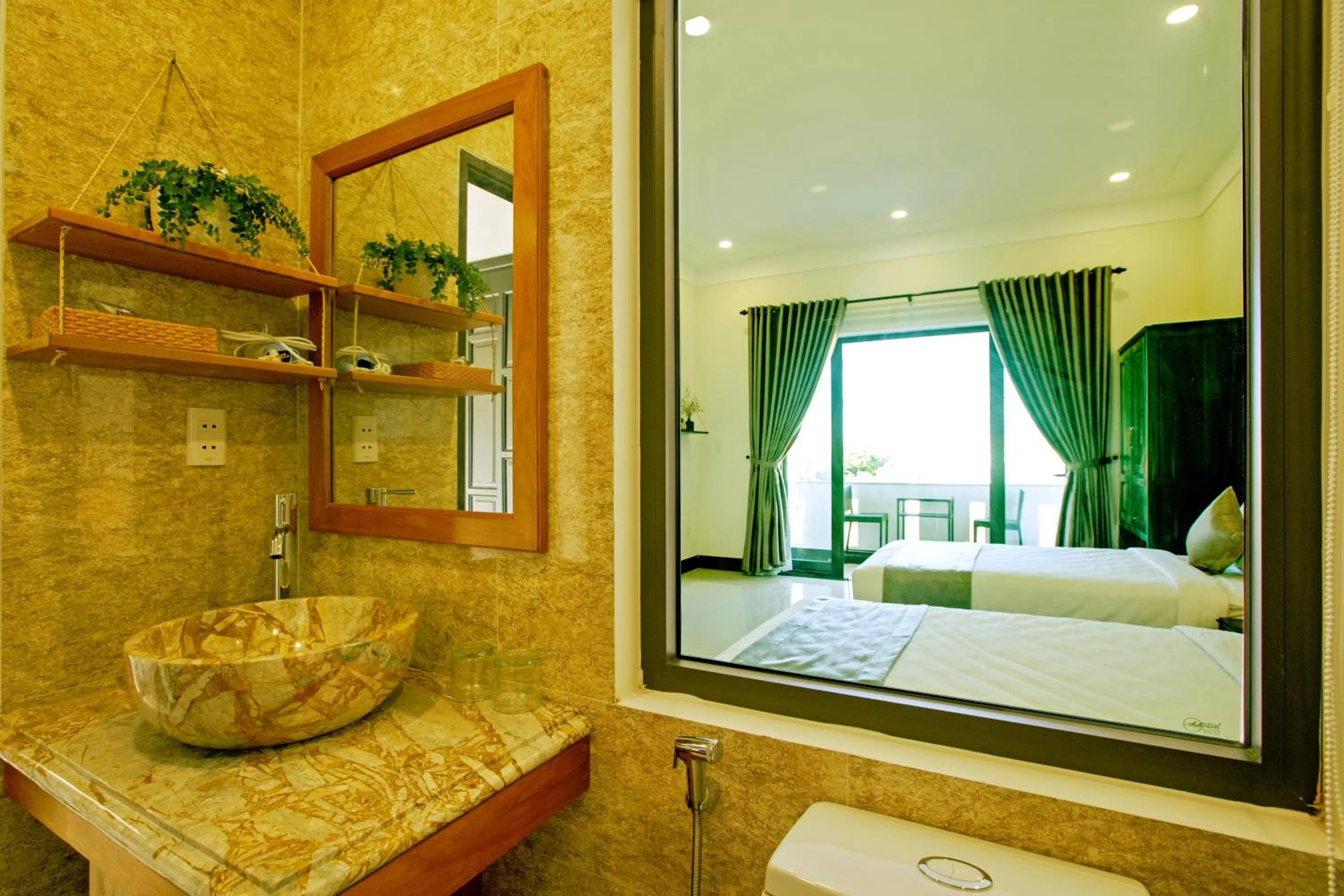 Bathroom, Bed in Zen Hoian Villa