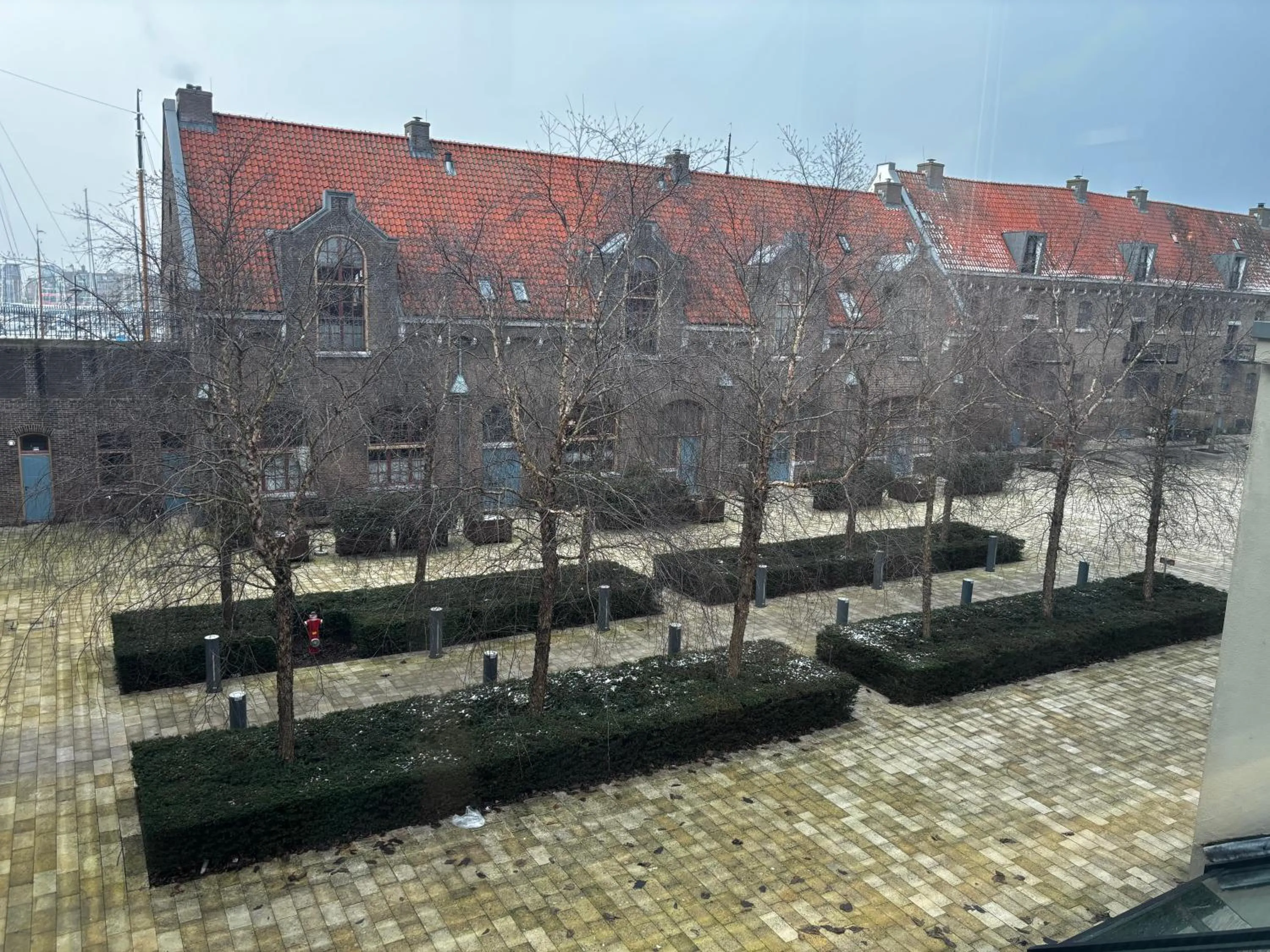 Inner courtyard view in Hotel Oostereiland