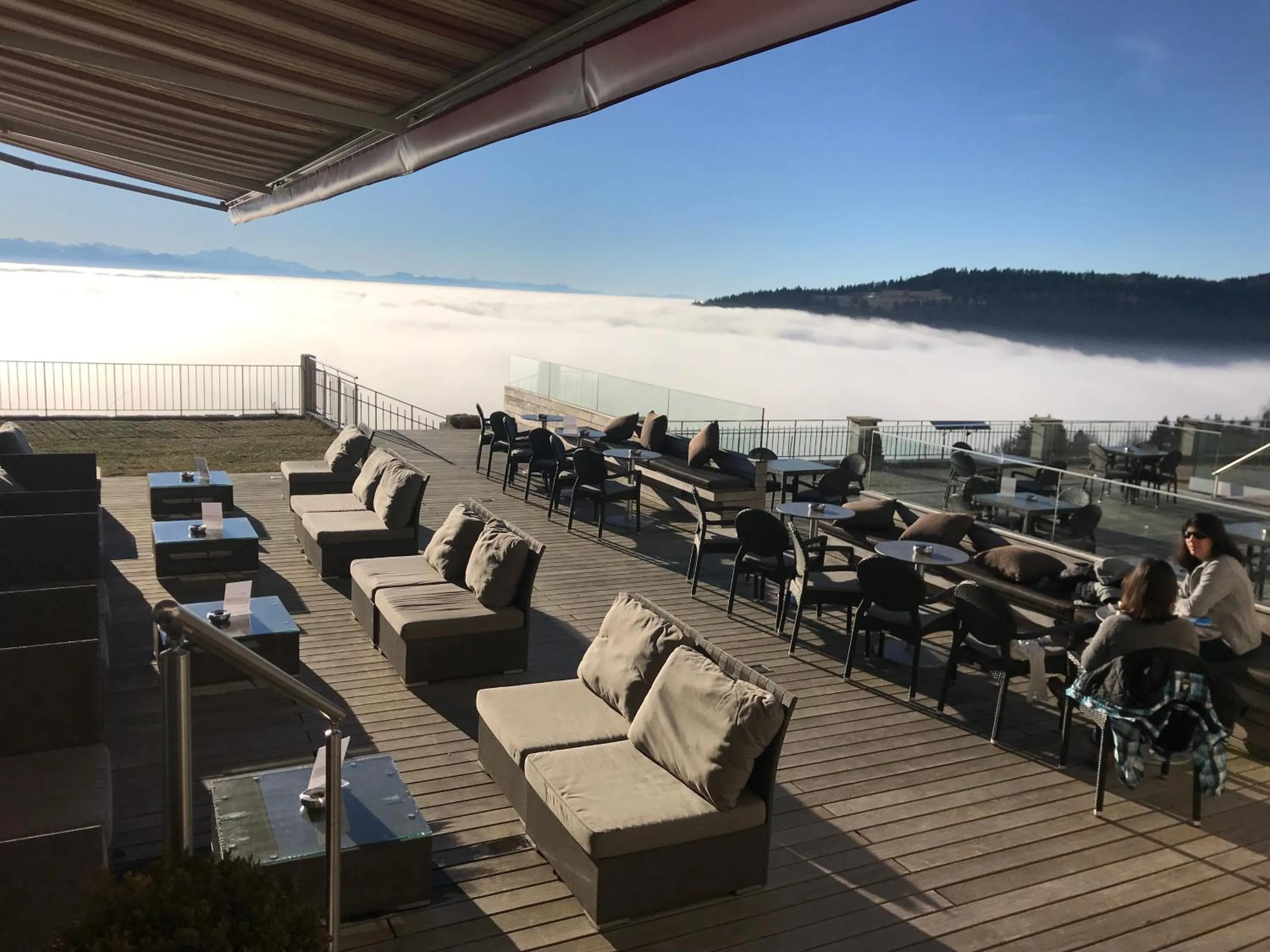 Patio in Grand Hôtel des Rasses & Wellness